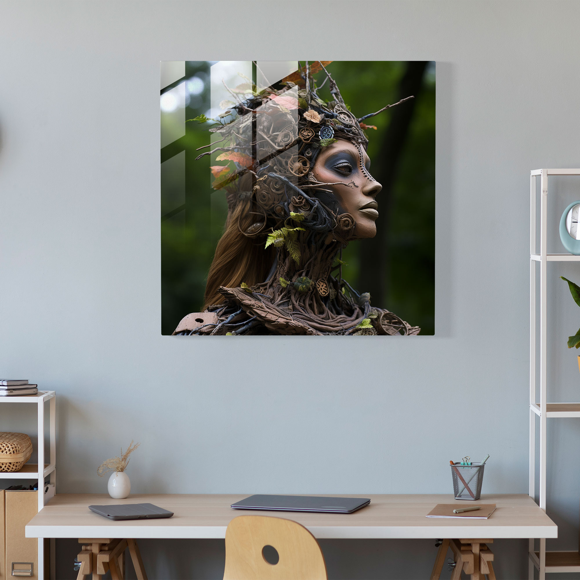 Born Recycled Materials Glass Print - Born, Transformation, Born Recycled Materials Glass Print, Sculpture