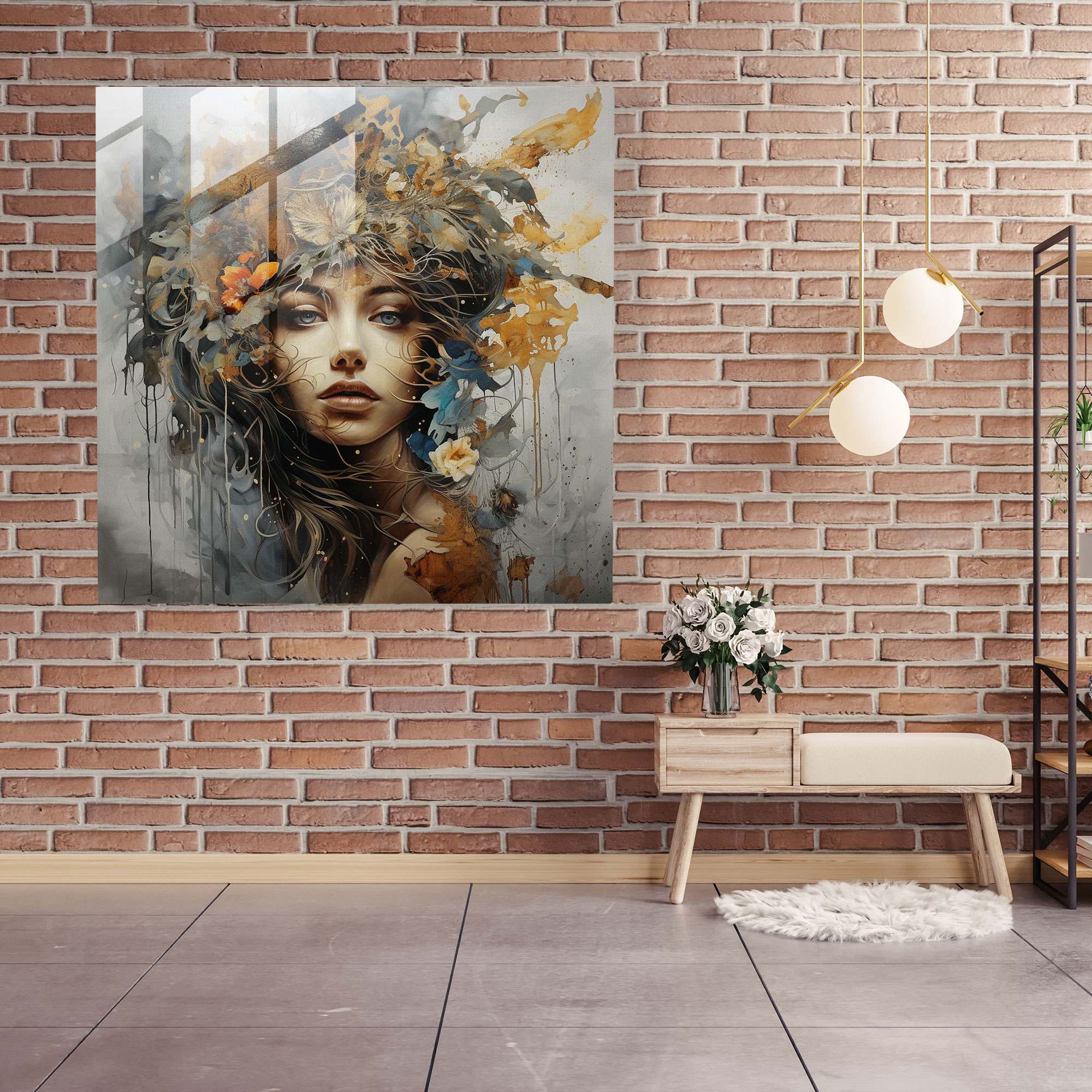 Born Mixed Media Artwork Glass Print - Born, Versatile, Glass Print, Mixed Media Artwork