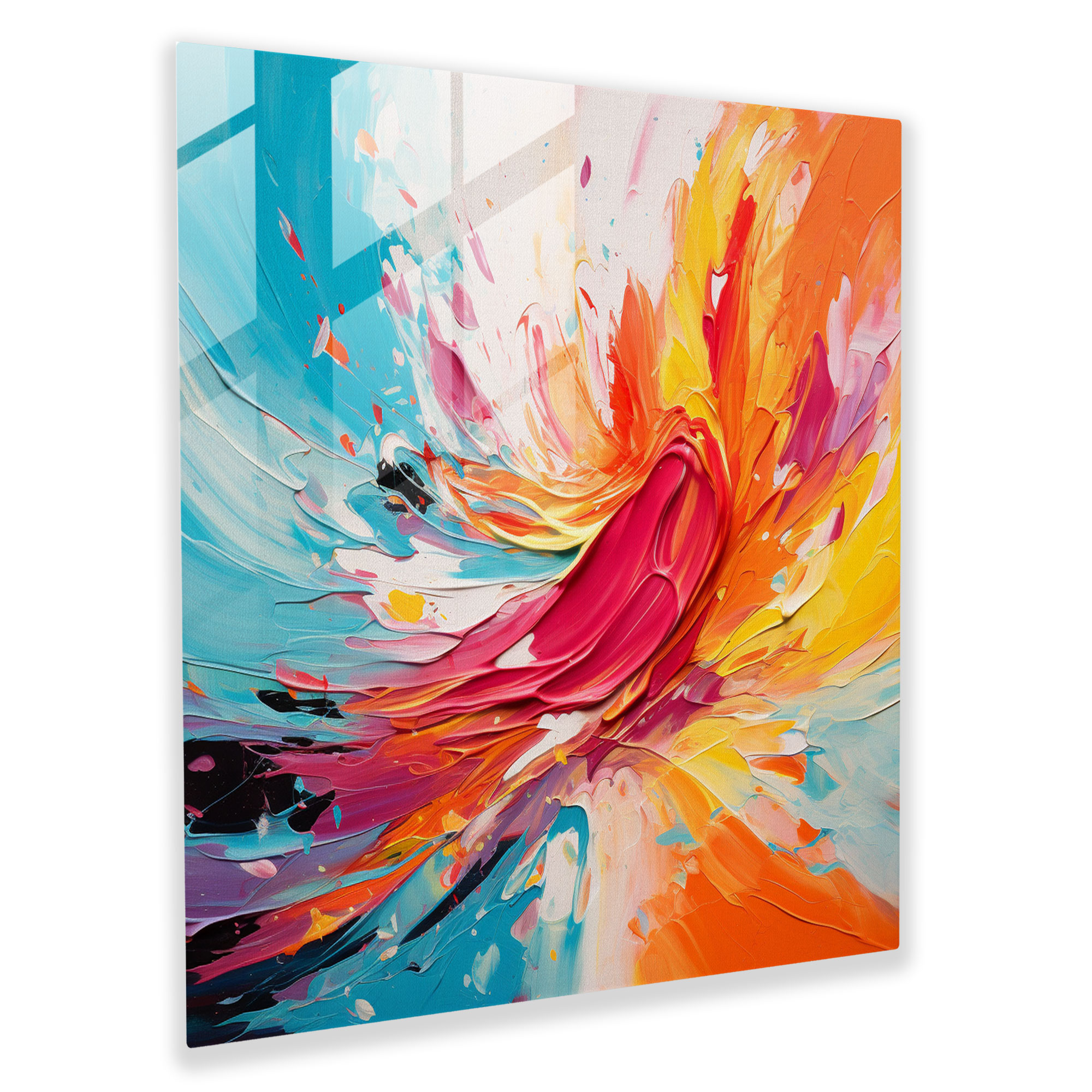 Born To Create: Abstract Glass Print - Born, Energy, Born To Create, Vibrant Colors