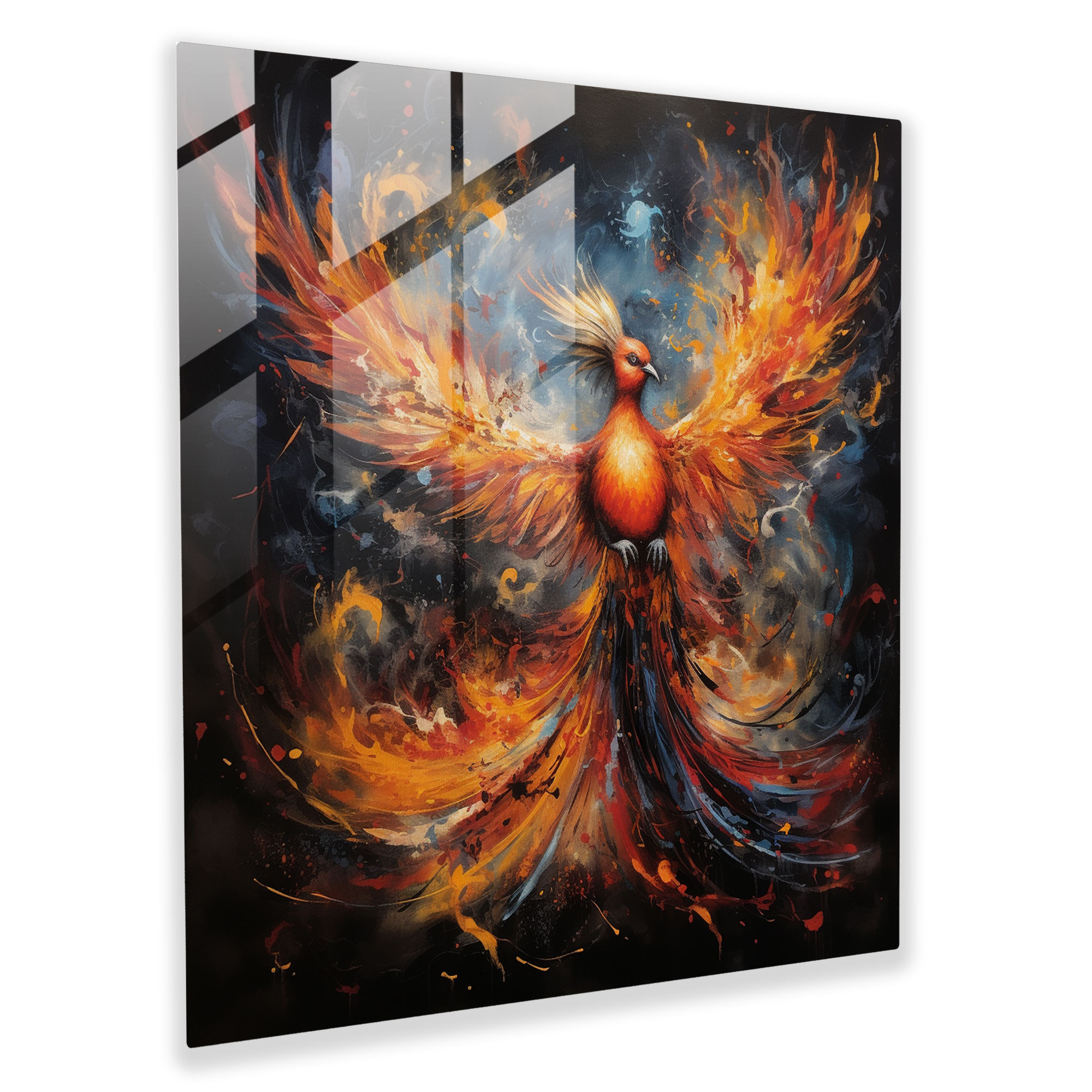 Born To Rise: Mixed Media Glass Print - Born, Overcome Challenges, Glass Wall Art, Glass Print