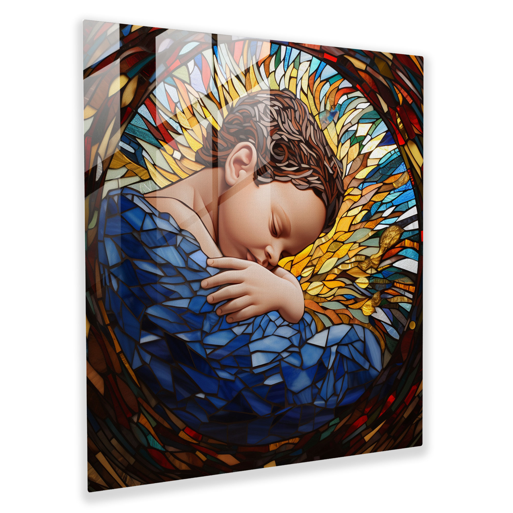 Glasbild Serene Born - Born Glasmosaik Moderne Kunst Glasbild