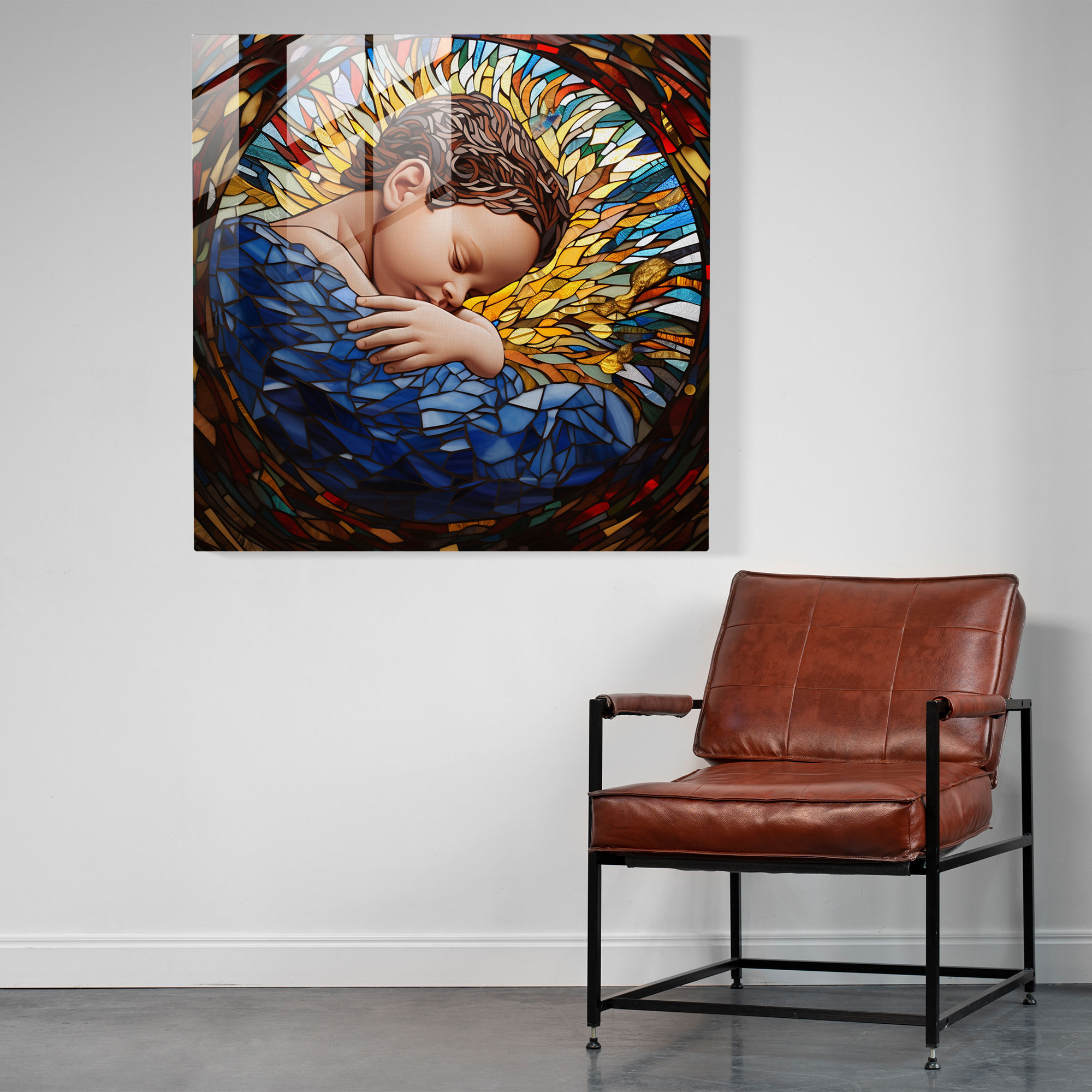 Glasbild Serene Born - Born Glasmosaik Moderne Kunst Glasbild