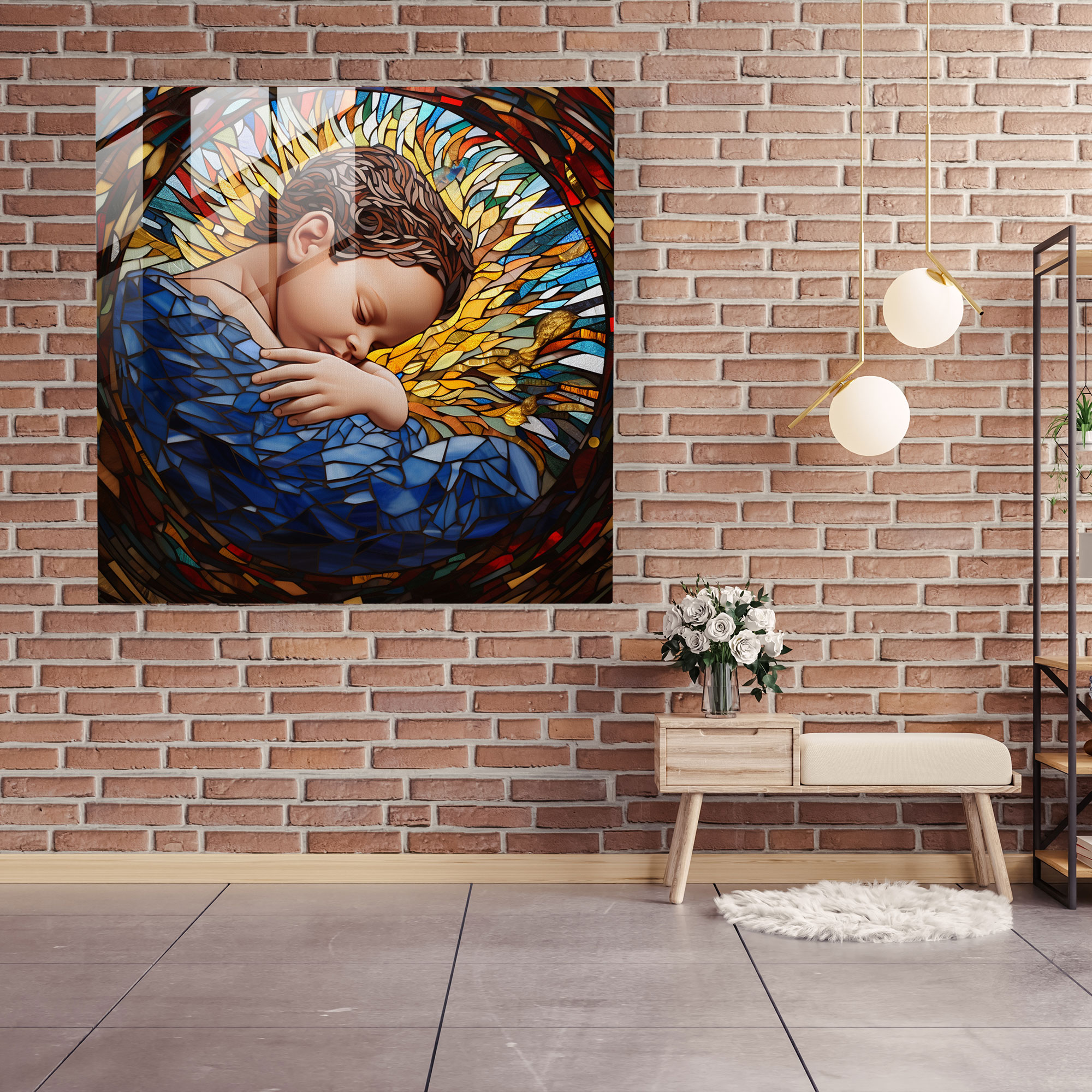 Glasbild Serene Born - Born Glasmosaik Moderne Kunst Glasbild