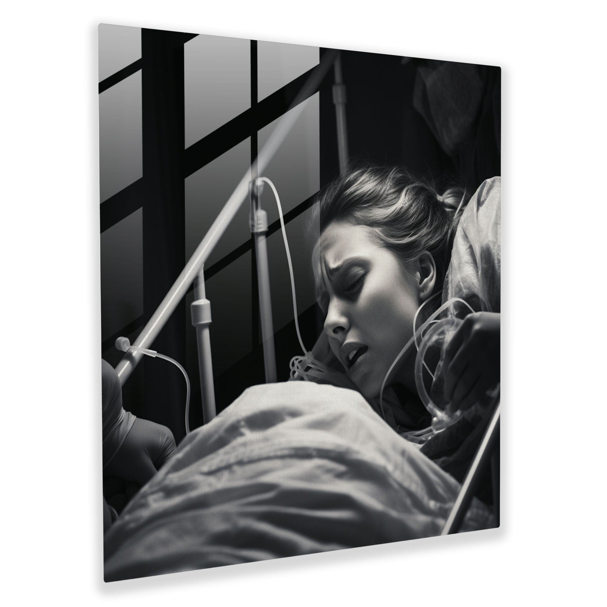 Intense Born Glass Print - Born, Glass Wall Art, Born, Childbirth