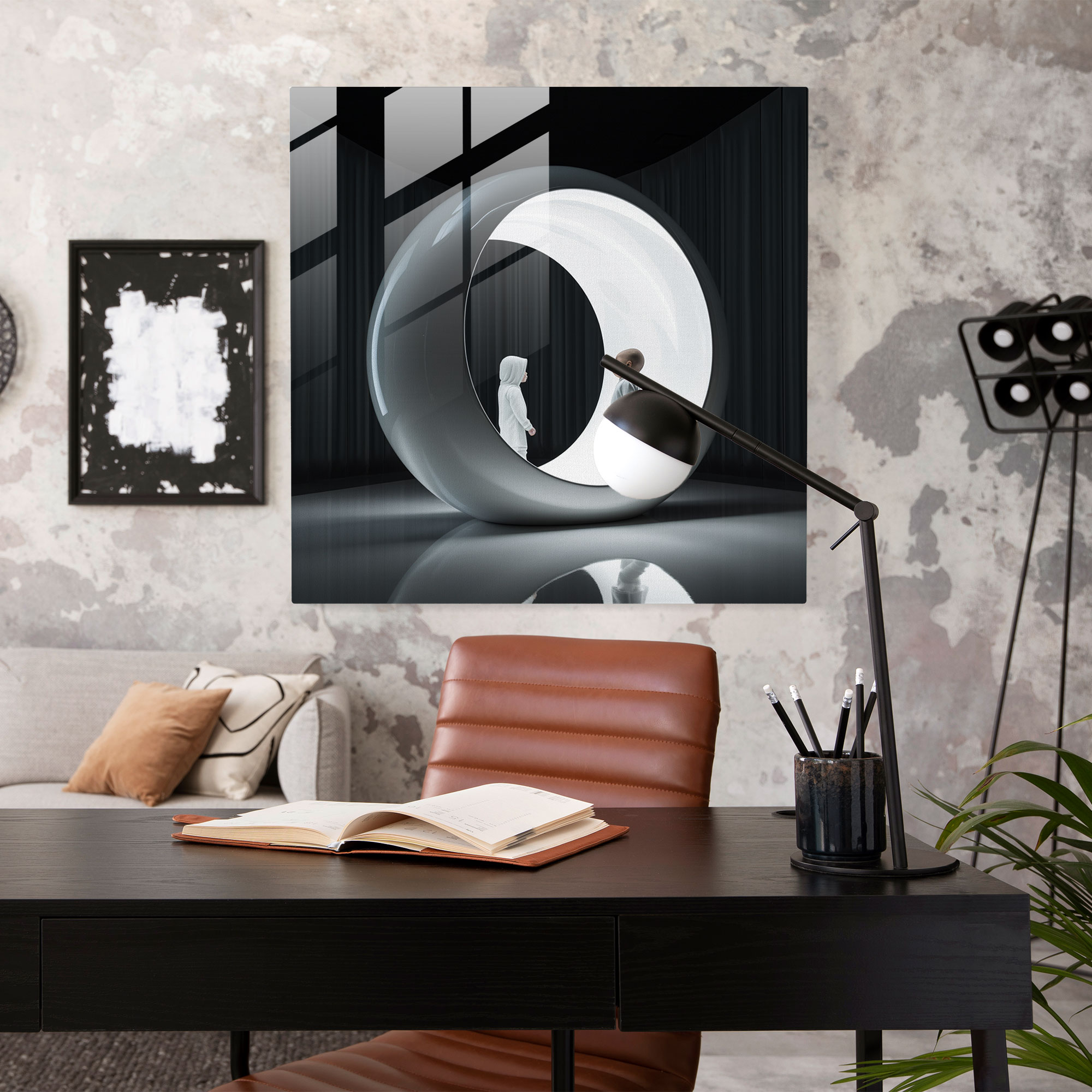 Entering Born Glass Print - Born, Baby Enters The World, Wall Decoration, Glass Art