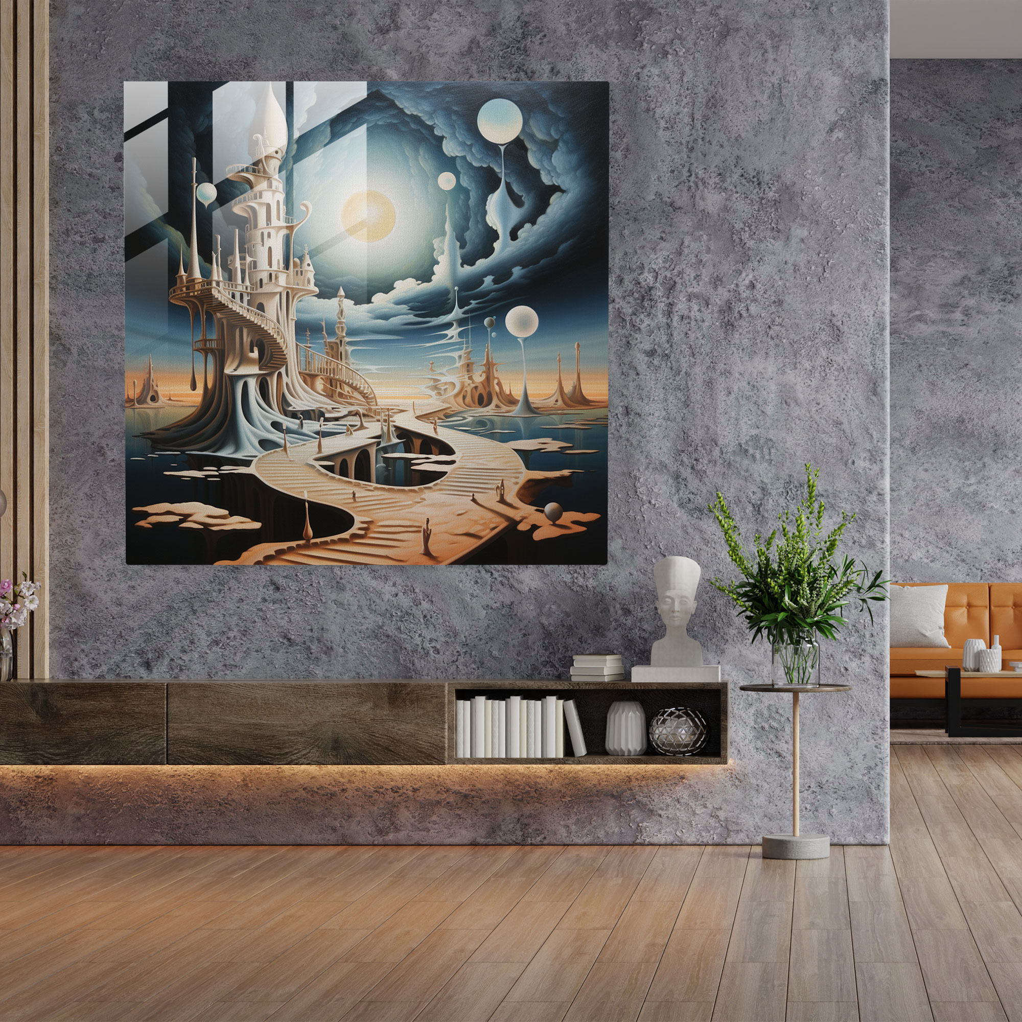 Mystical Born Glass Print - Born, Modern Art, Imaginative, Home Decoration
