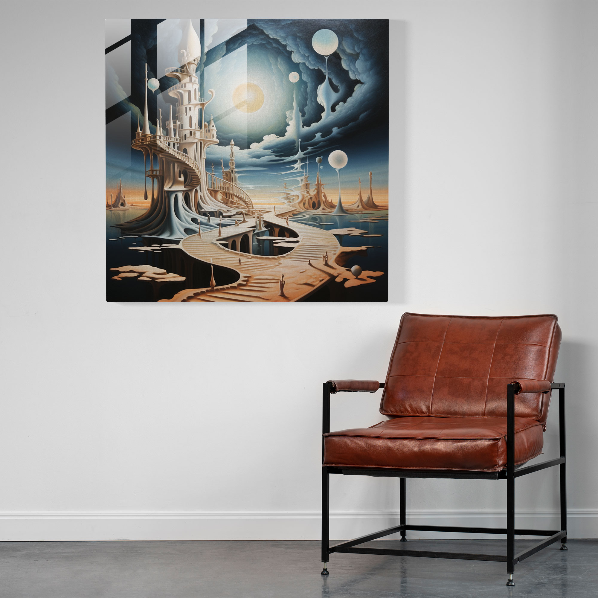 Mystical Born Glass Print - Born, Modern Art, Imaginative, Home Decoration