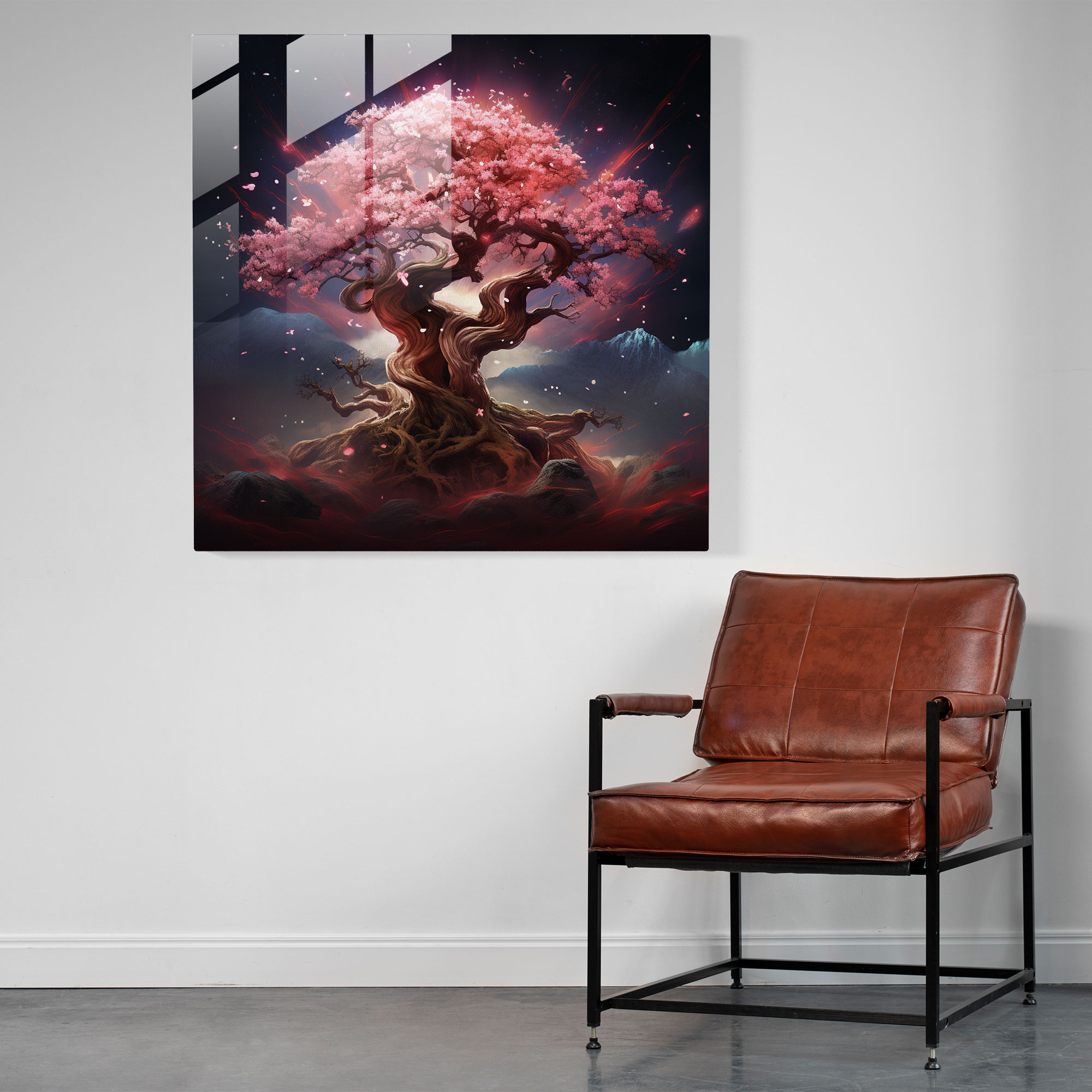 Born Blossoms Glass Print - Born, Wall Decoration, Born, Digital Artwork
