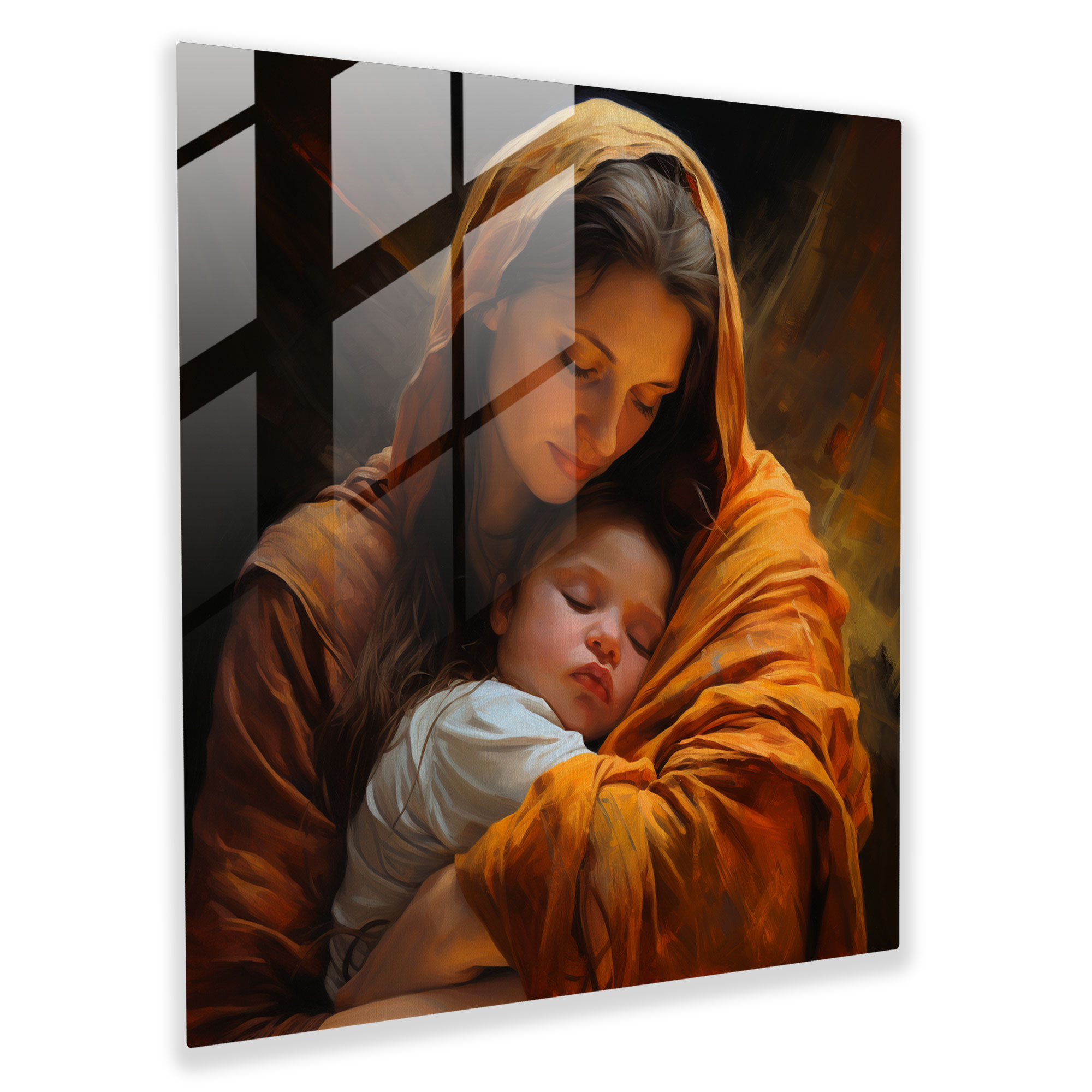 Zarte Anfänge - Ölgemälde Glasbild - Geburt Modern Art Geburt Bedingungslose Liebe