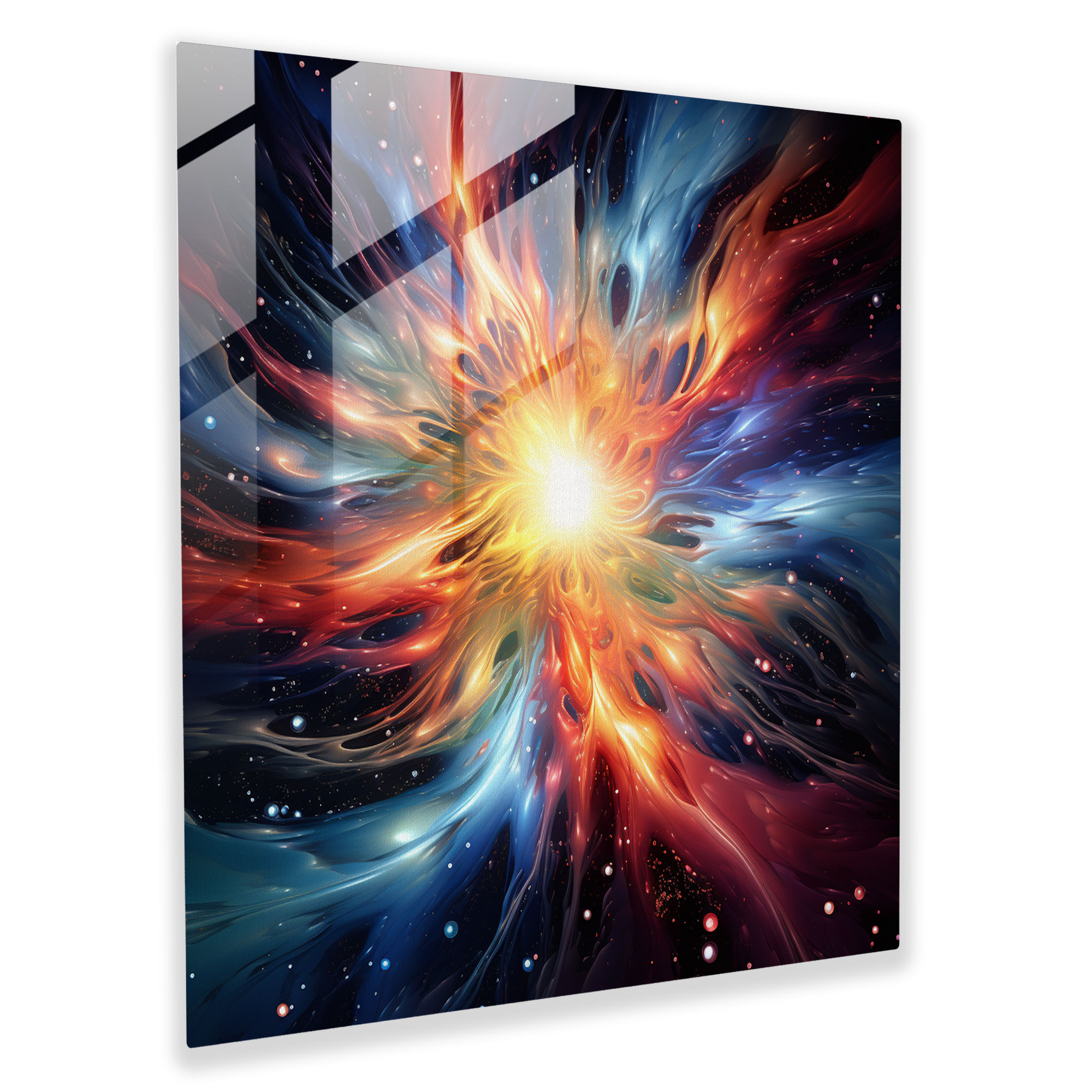 Celestial Birth - Digital Art Glass Print - Born, Glass Wall Art, Born, Modern Art