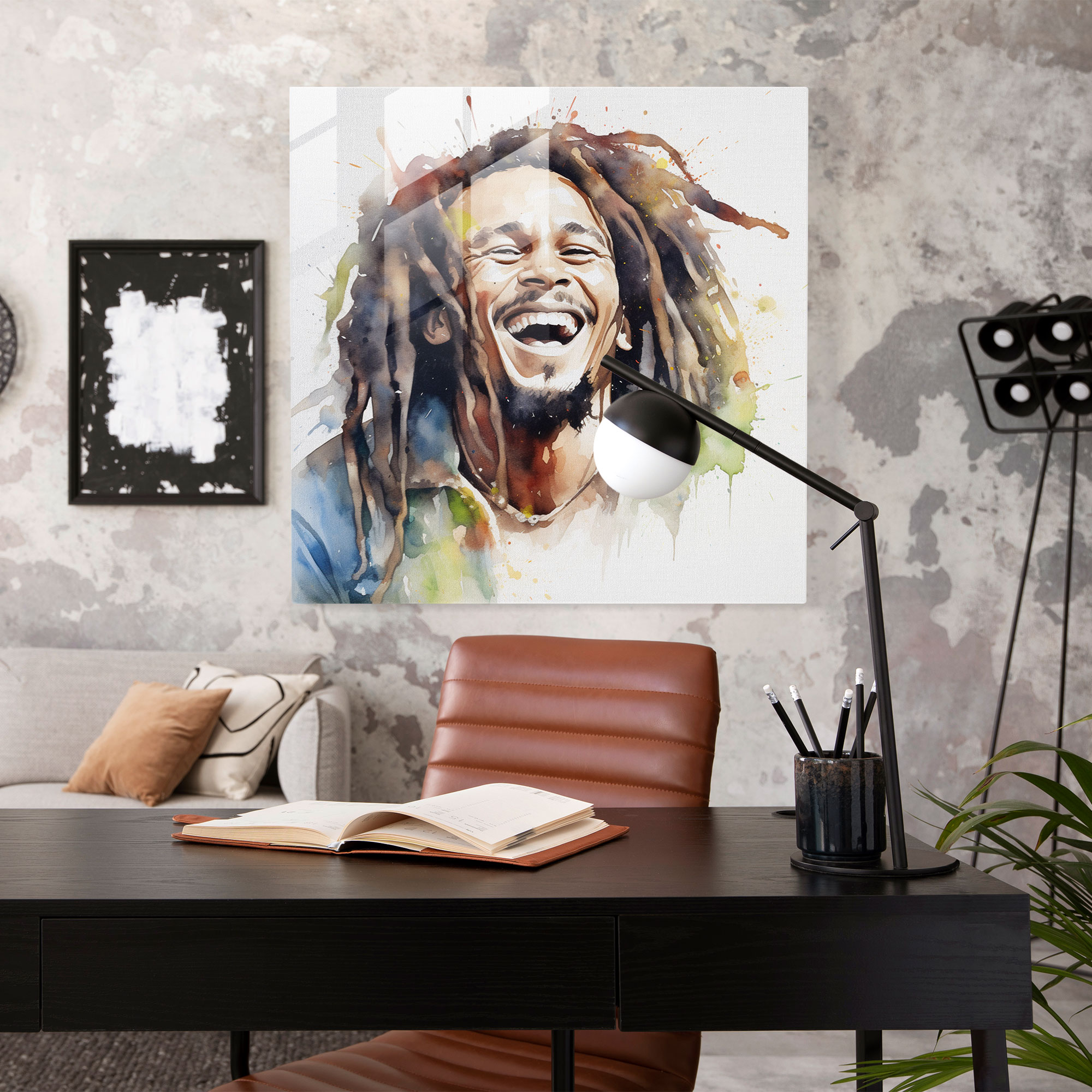 Bob Marley Glasbild - Freier Geist Glasbild