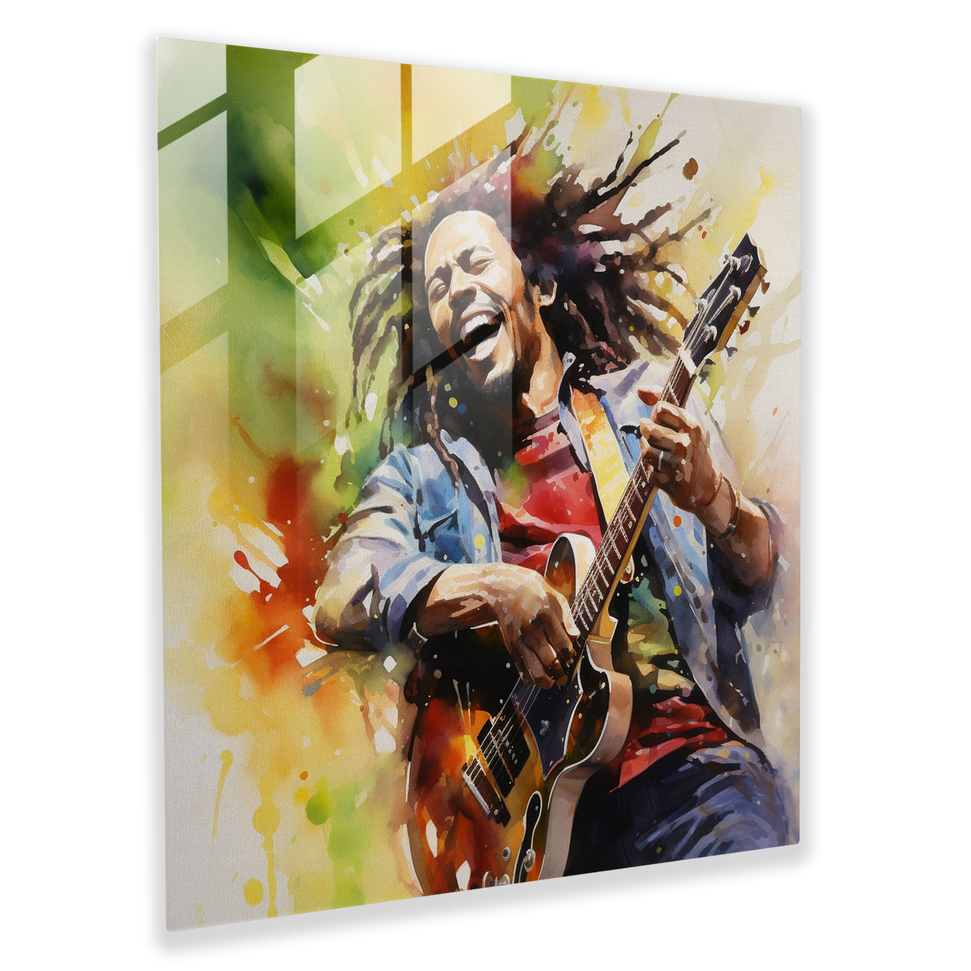 Bob Marley Glasbild - Musik Lebendig Wanddekoration