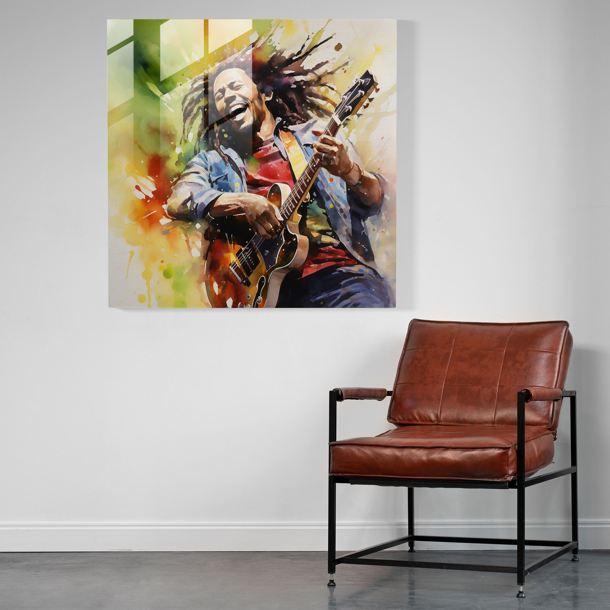 Bob Marley Glasbild - Musik Lebendig Wanddekoration