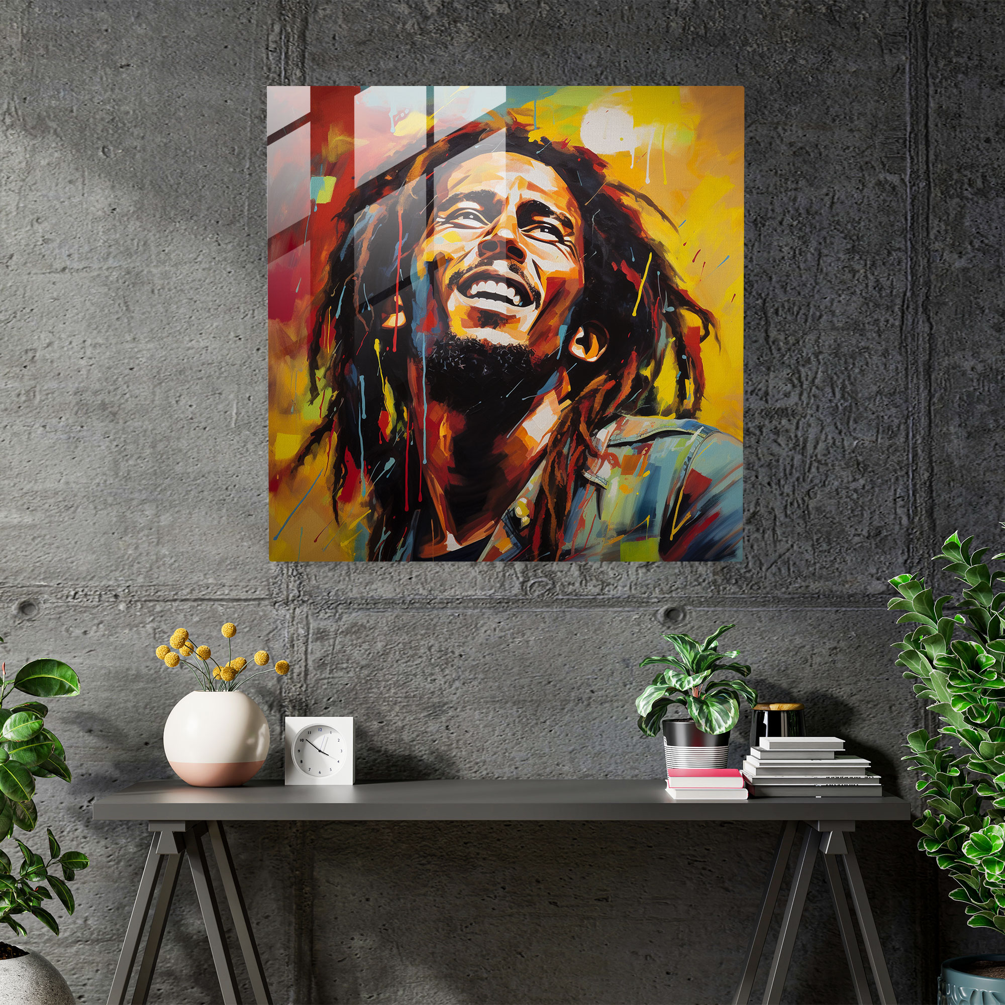 Bob Marley Glass Wall Art - Bob Marley, Bob Marley, Modern Art, Glass Print