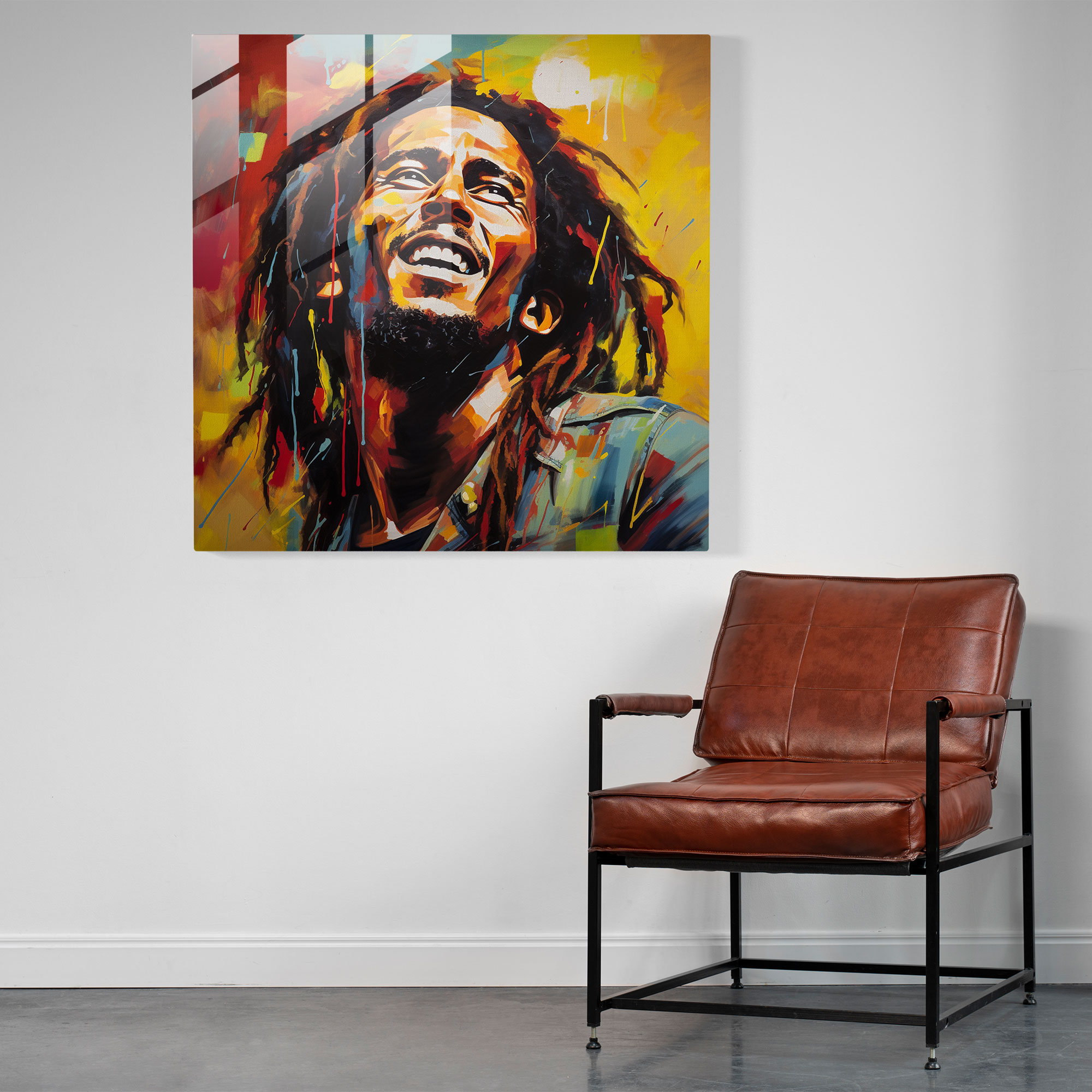 Bob Marley Glass Wall Art - Bob Marley, Bob Marley, Modern Art, Glass Print