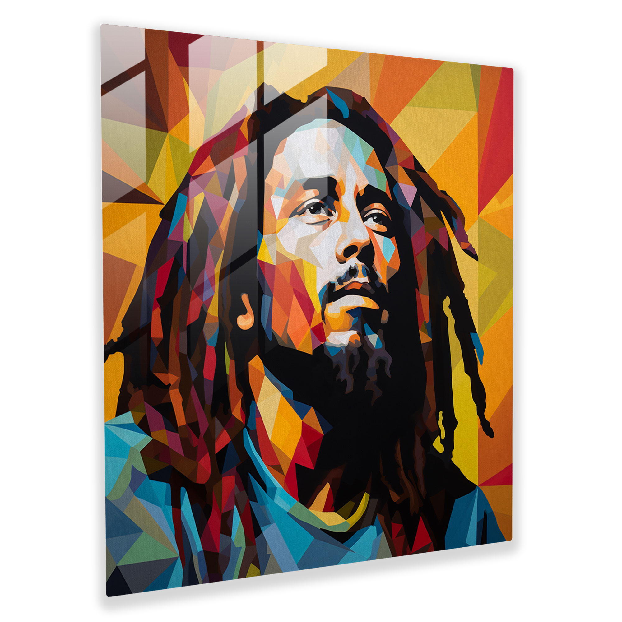 Bob Marley Glass Print - Modern Pop Art - Bob Marley, Glass Print, Glass Wall Art, Wall Decoration