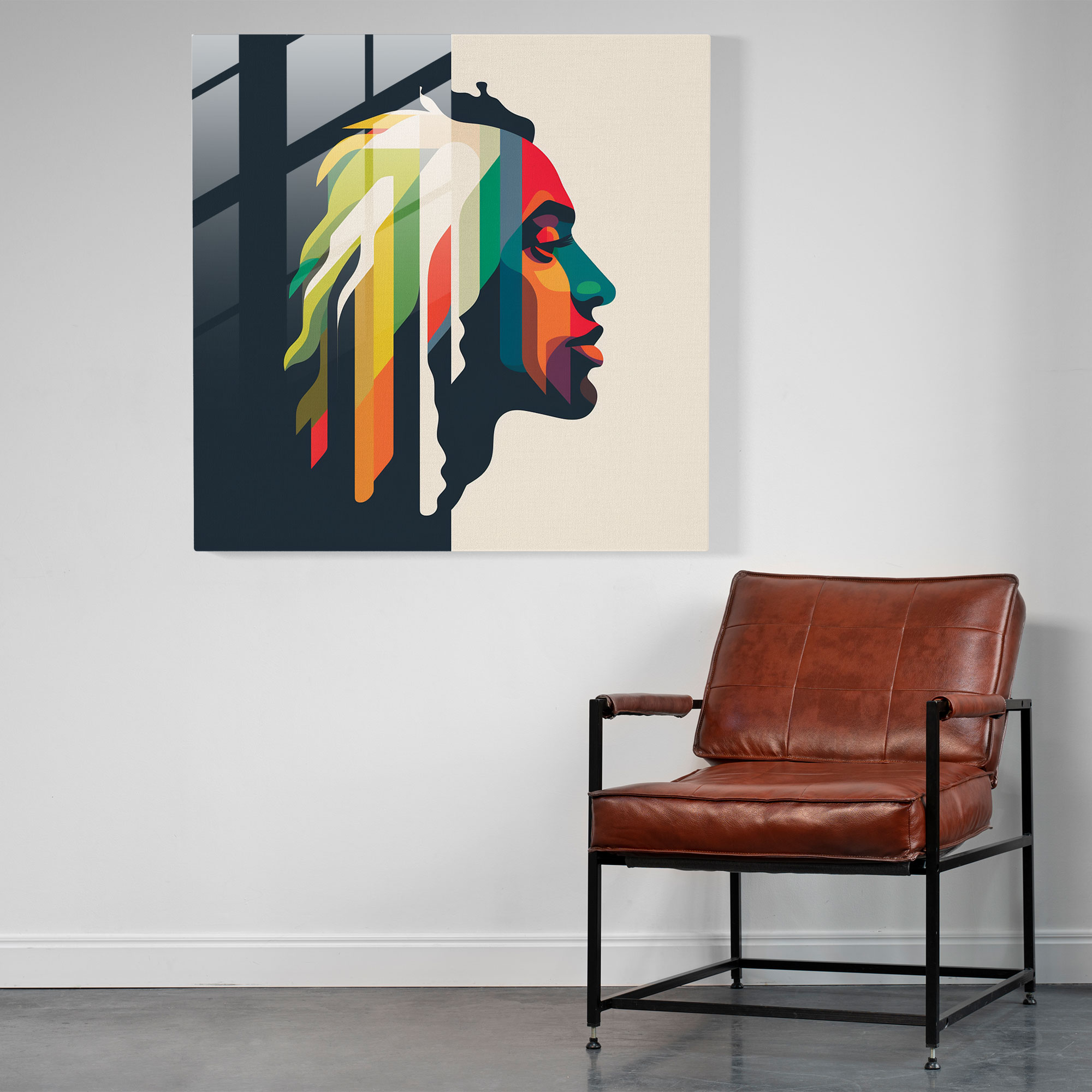 Minimalist Bob Marley Glass Print - Bob Marley, Modern Art, Wall Decoration, Bob Marley