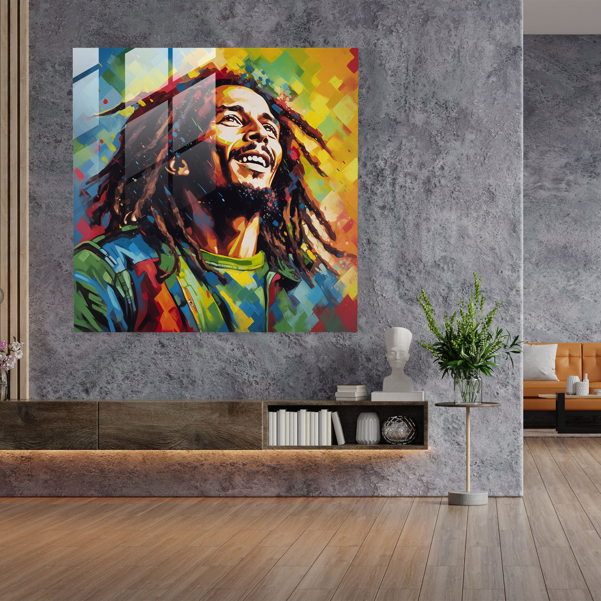 King Of Reggae Glass Print - Bob Marley, Musical Legacy, Glass Print, Bob Marley