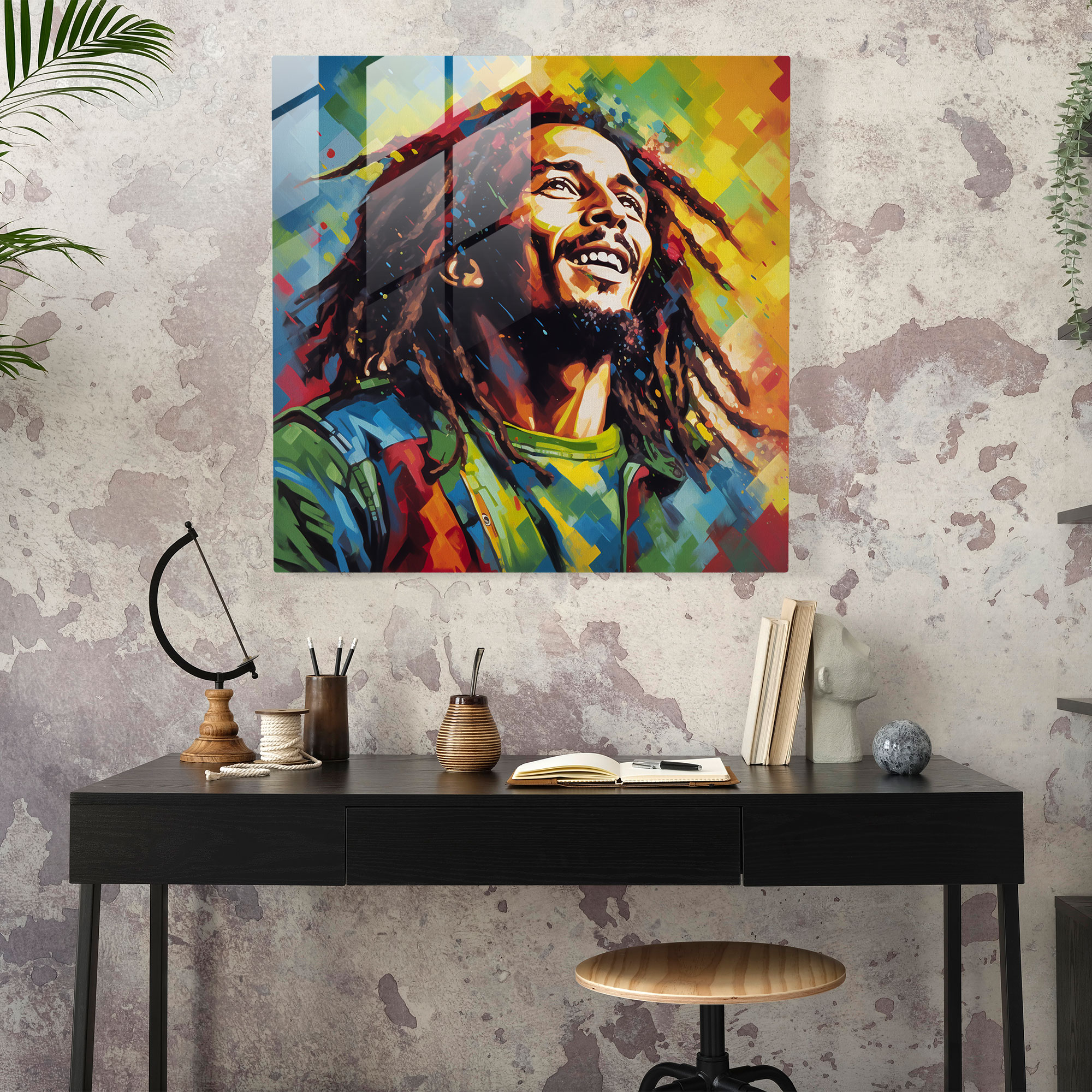 King Of Reggae Glass Print - Bob Marley, Musical Legacy, Glass Print, Bob Marley