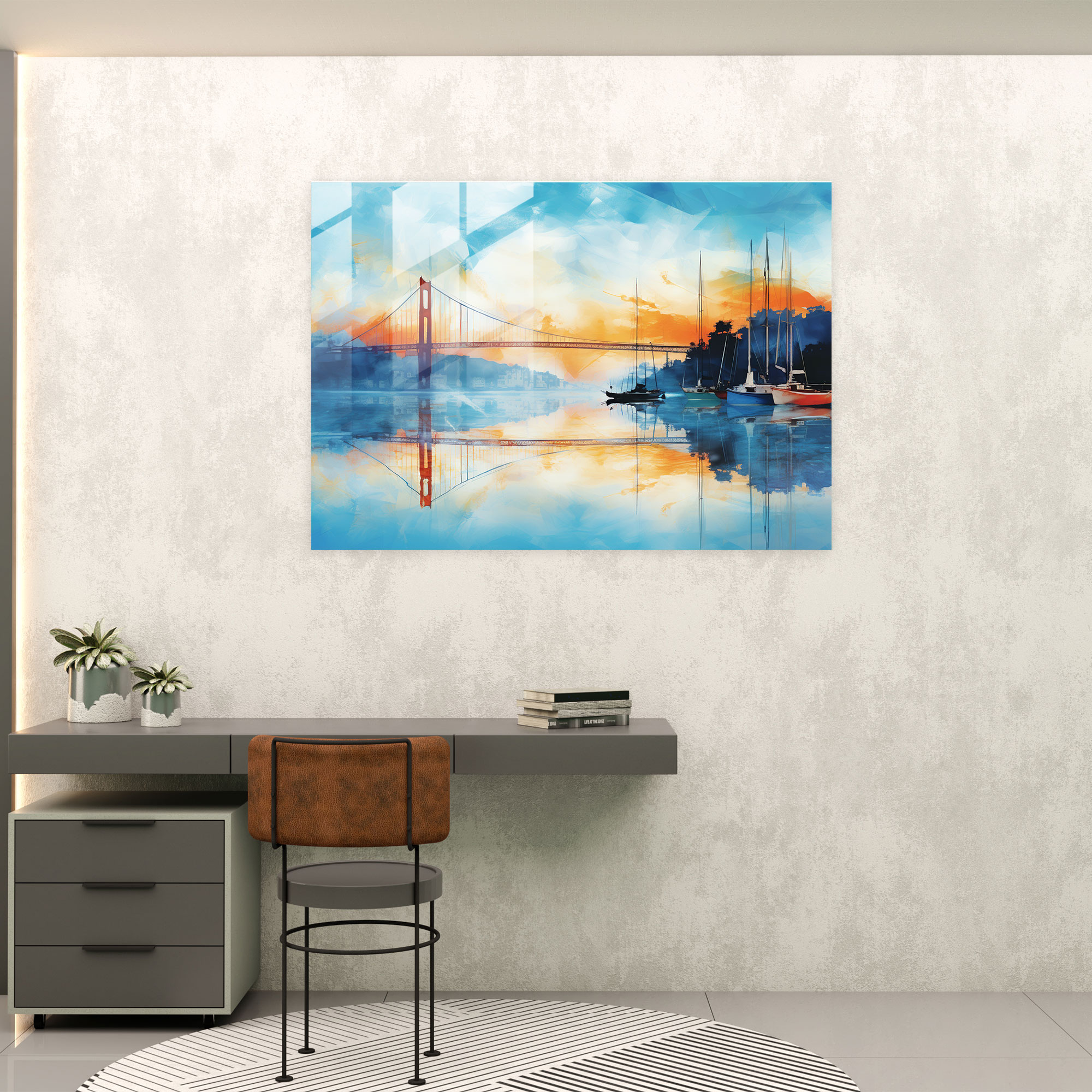 Bosphorus Bridge Glass Wall Decoration - Bosphorus Bridge, Bosphorus Bridge, Glass Print, Modern Art