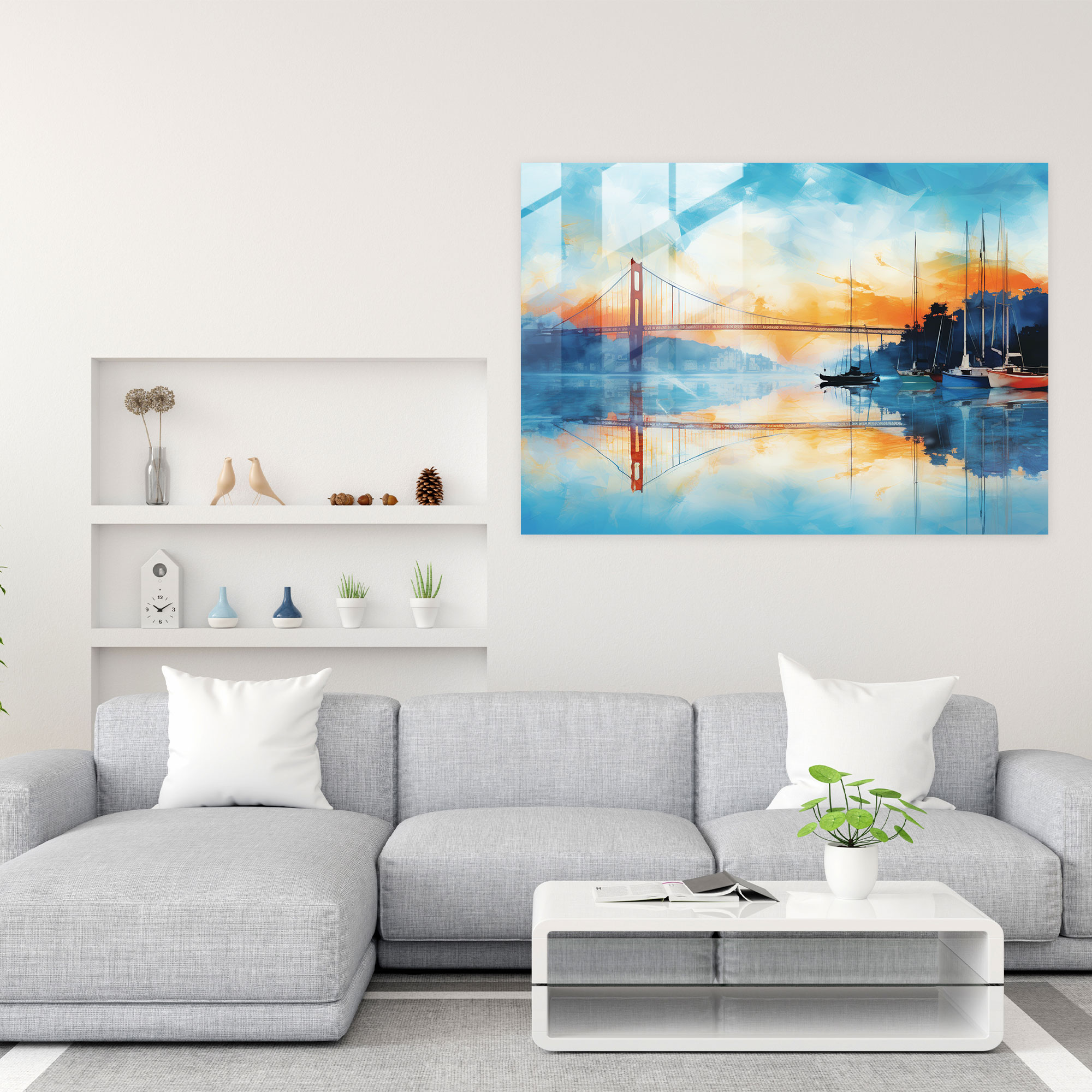 Bosphorus Bridge Glass Wall Decoration - Bosphorus Bridge, Bosphorus Bridge, Glass Print, Modern Art
