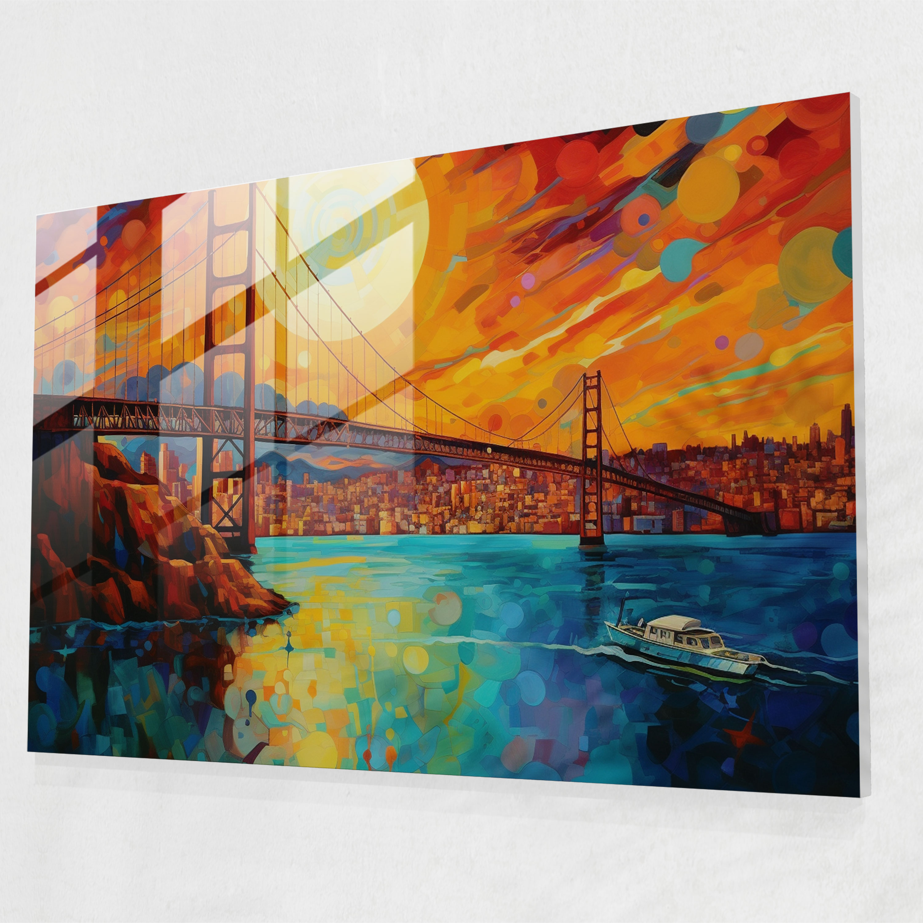 Bosphorus Bridge Glass Print - Bosphorus Bridge, Modern Art, Glass Print, Bosphorus Bridge