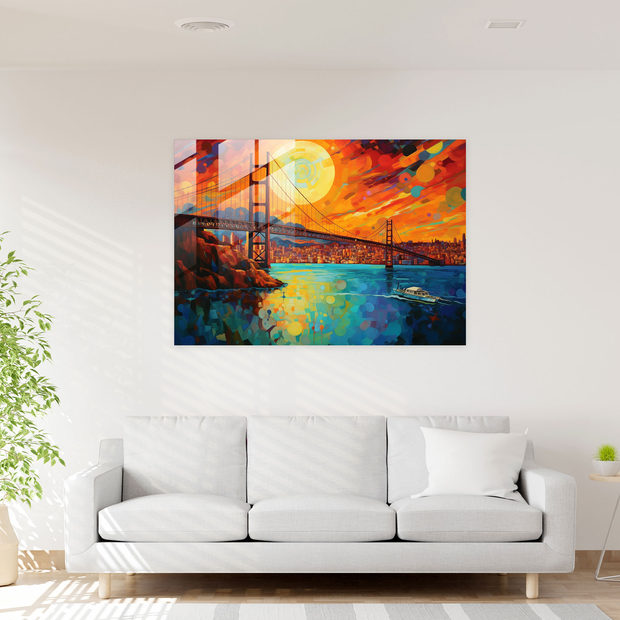 Bosphorus Bridge Glass Print - Bosphorus Bridge, Modern Art, Glass Print, Bosphorus Bridge