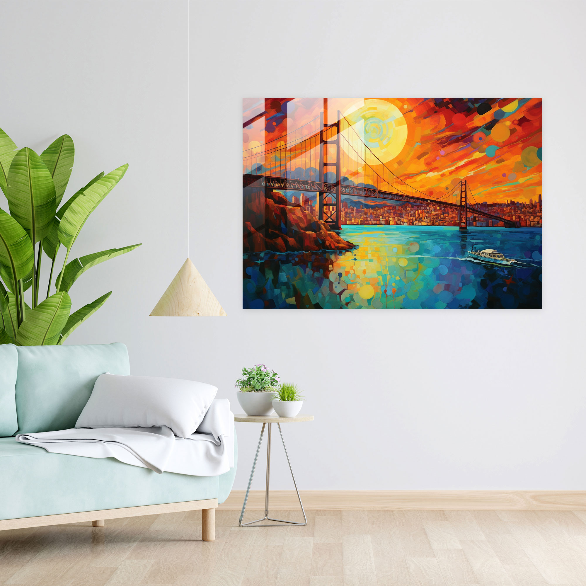 Bosphorus Bridge Glass Print - Bosphorus Bridge, Modern Art, Glass Print, Bosphorus Bridge