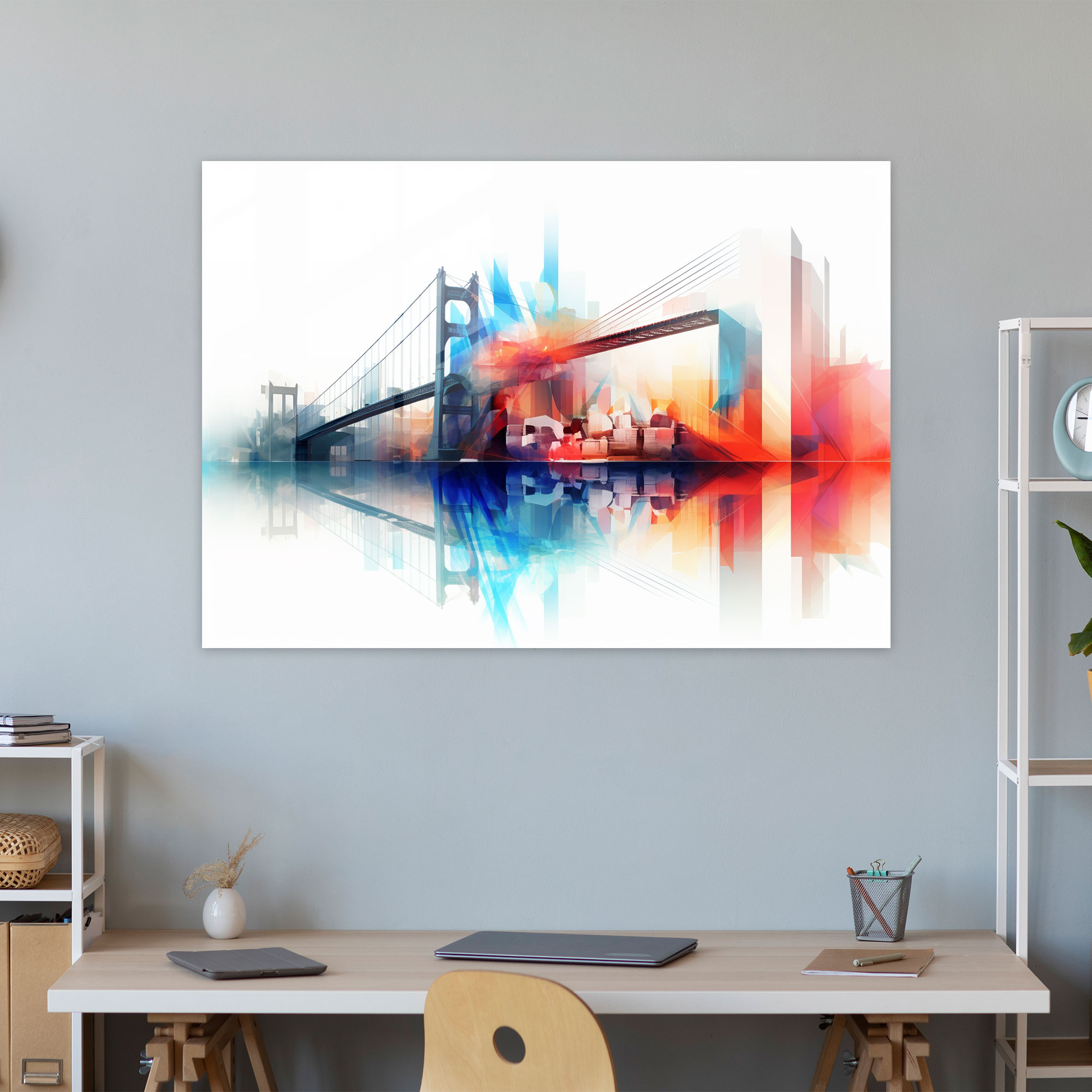 Bosphorus Bridge Glass Print - Bosphorus Bridge, Glass Wall Art, Vibrant Colors, Glass Print
