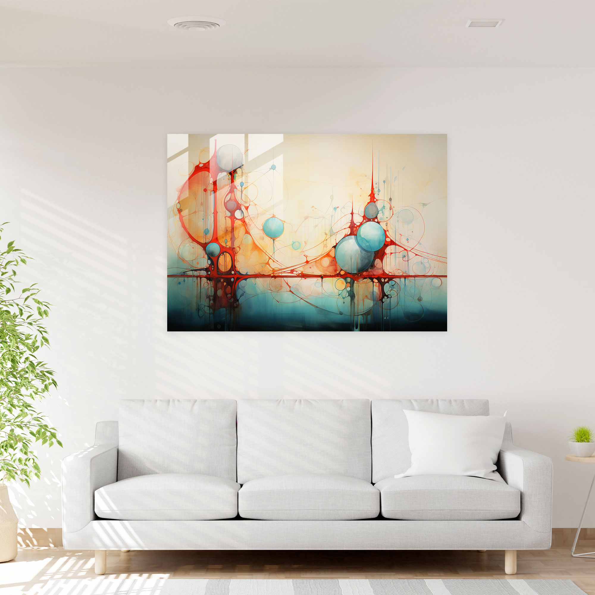 Bosphorus Bridge Glass Print - Bosphorus Bridge, Home Decoration, Dreamlike Portrayal, Glass Wall Art