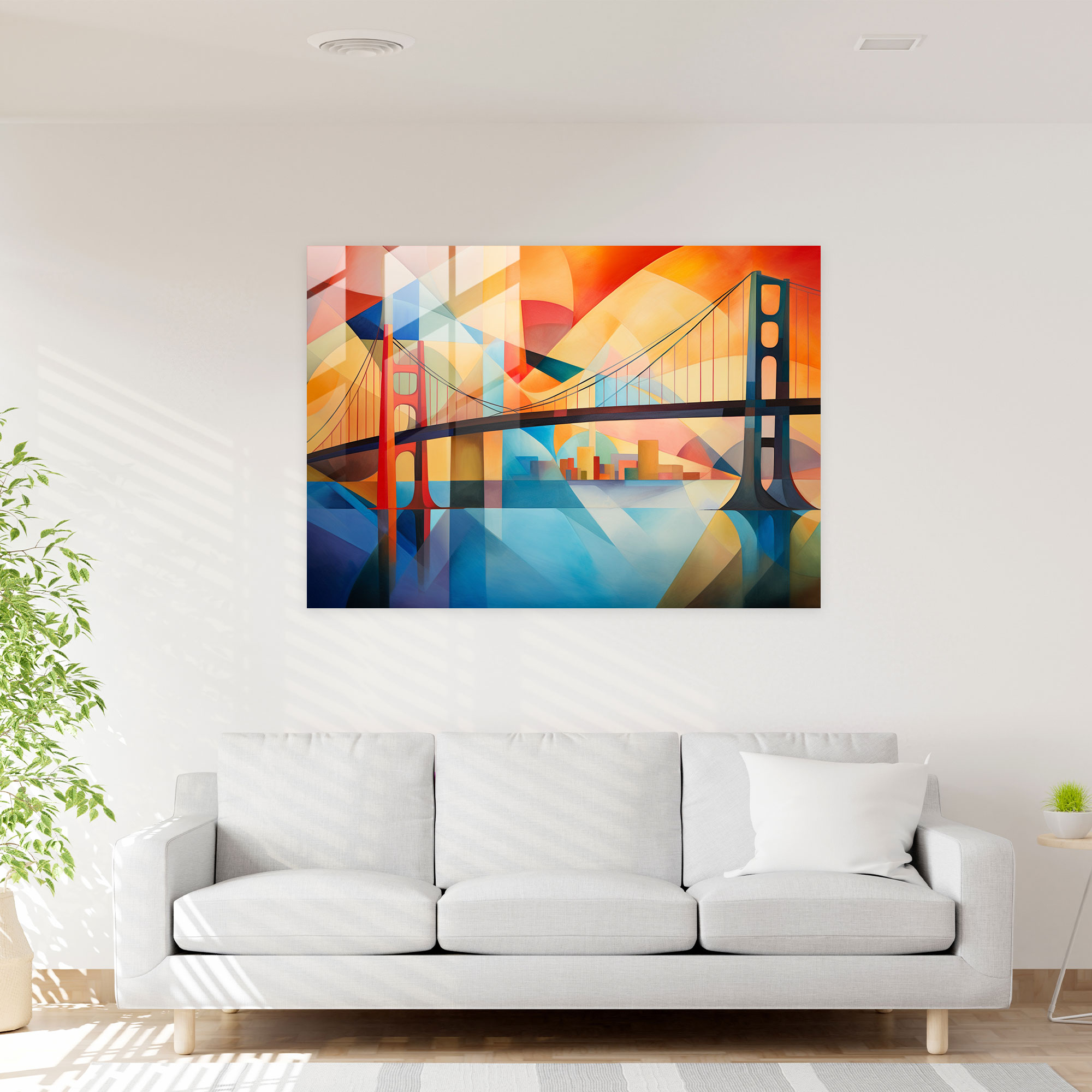 Bosphorus Bridge Glass Wall Art - Bosphorus Bridge, Glass Art, Shapes, Glass Print