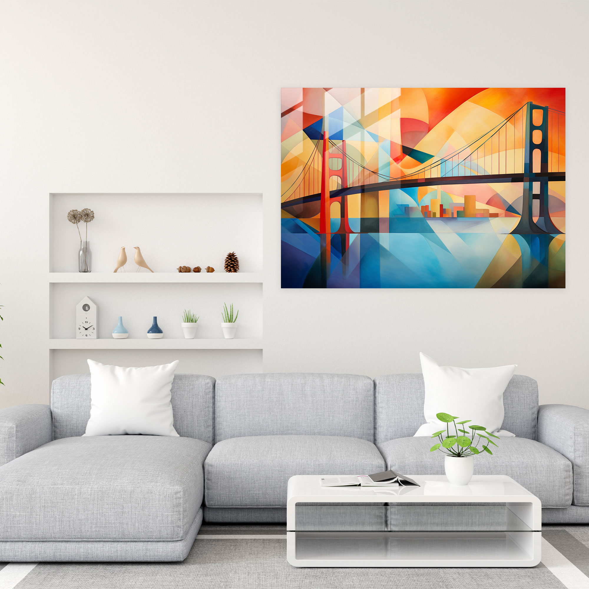 Bosphorus Bridge Glass Wall Art - Bosphorus Bridge, Glass Art, Shapes, Glass Print