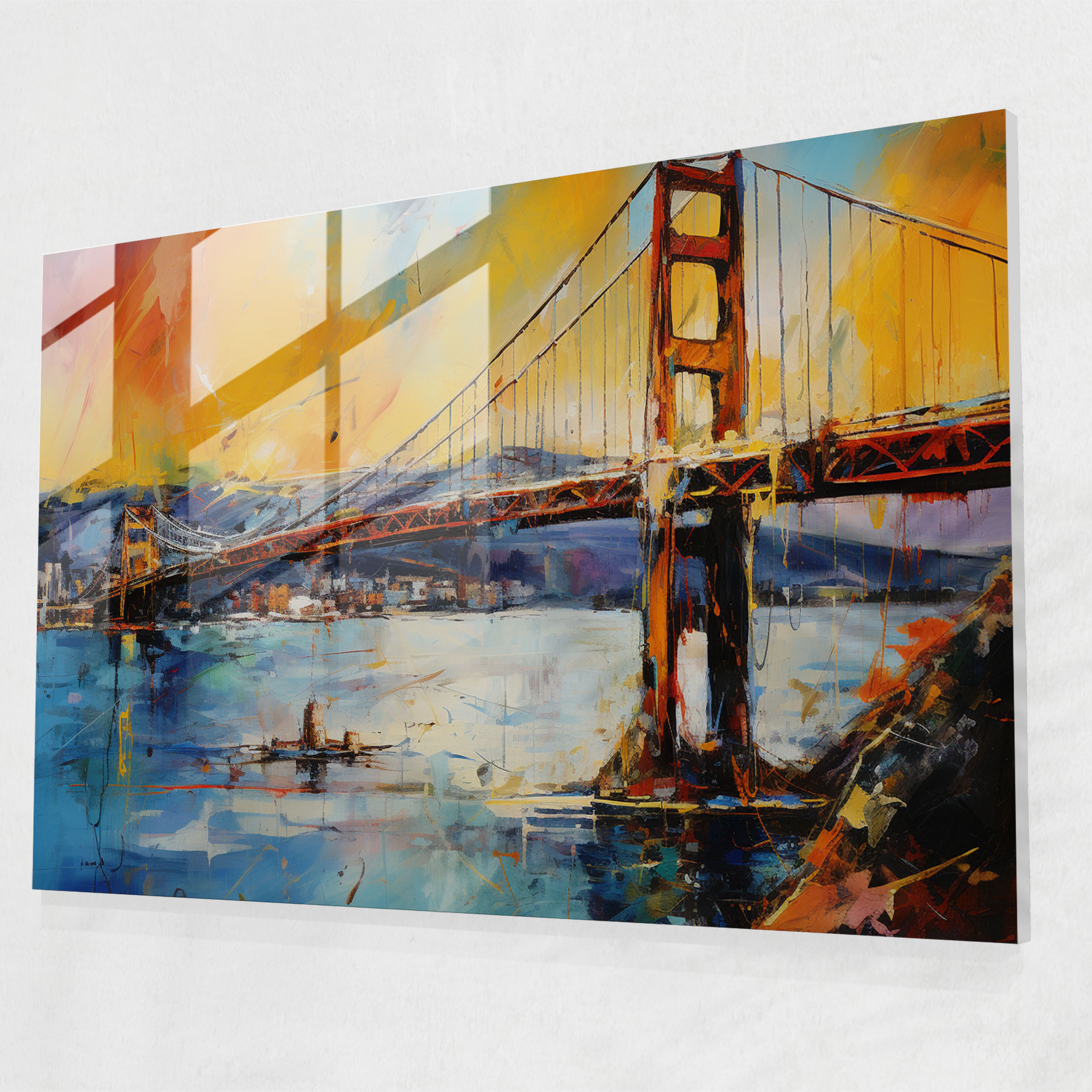Bosphorus Bridge Glass Wall Art - Bosphorus Bridge, Wall Decoration, Intense Colors, Glass Wall Art