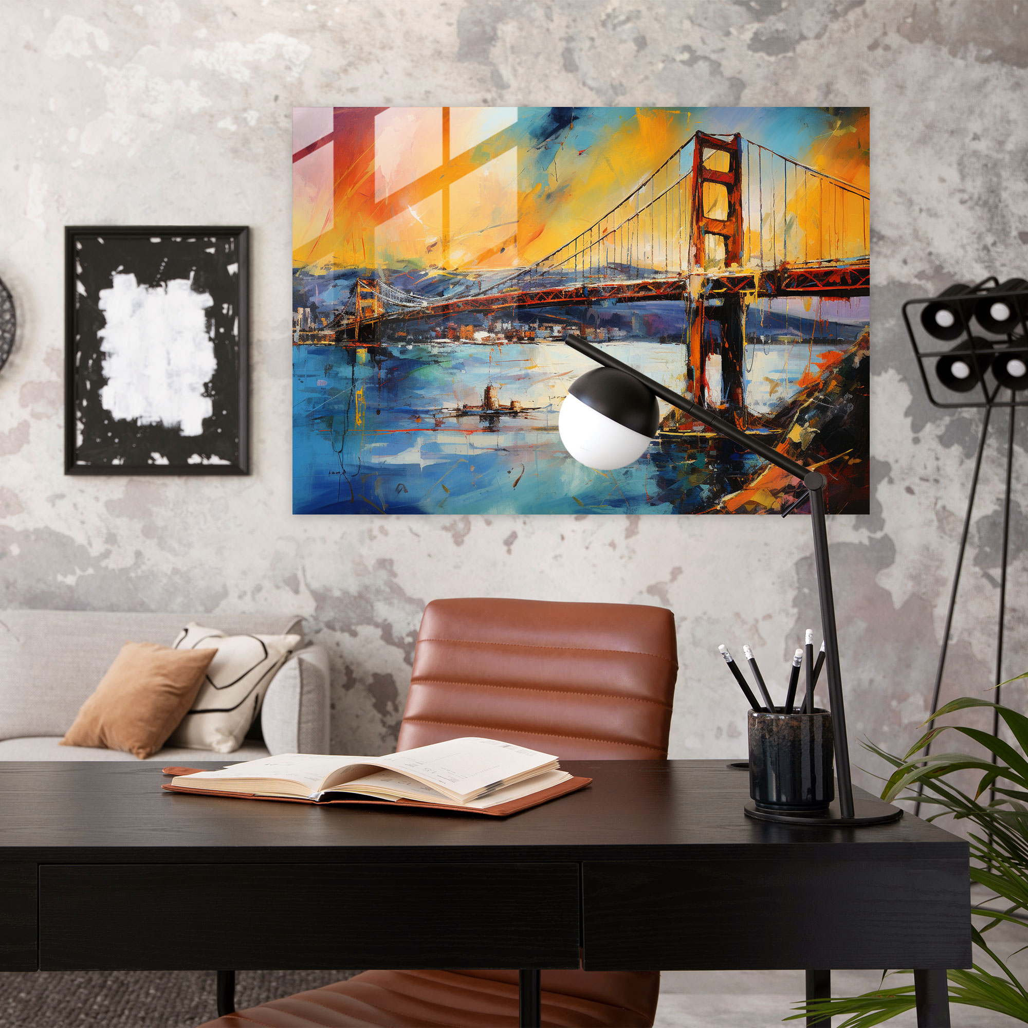 Bosphorus Bridge Glass Wall Art - Bosphorus Bridge, Wall Decoration, Intense Colors, Glass Wall Art