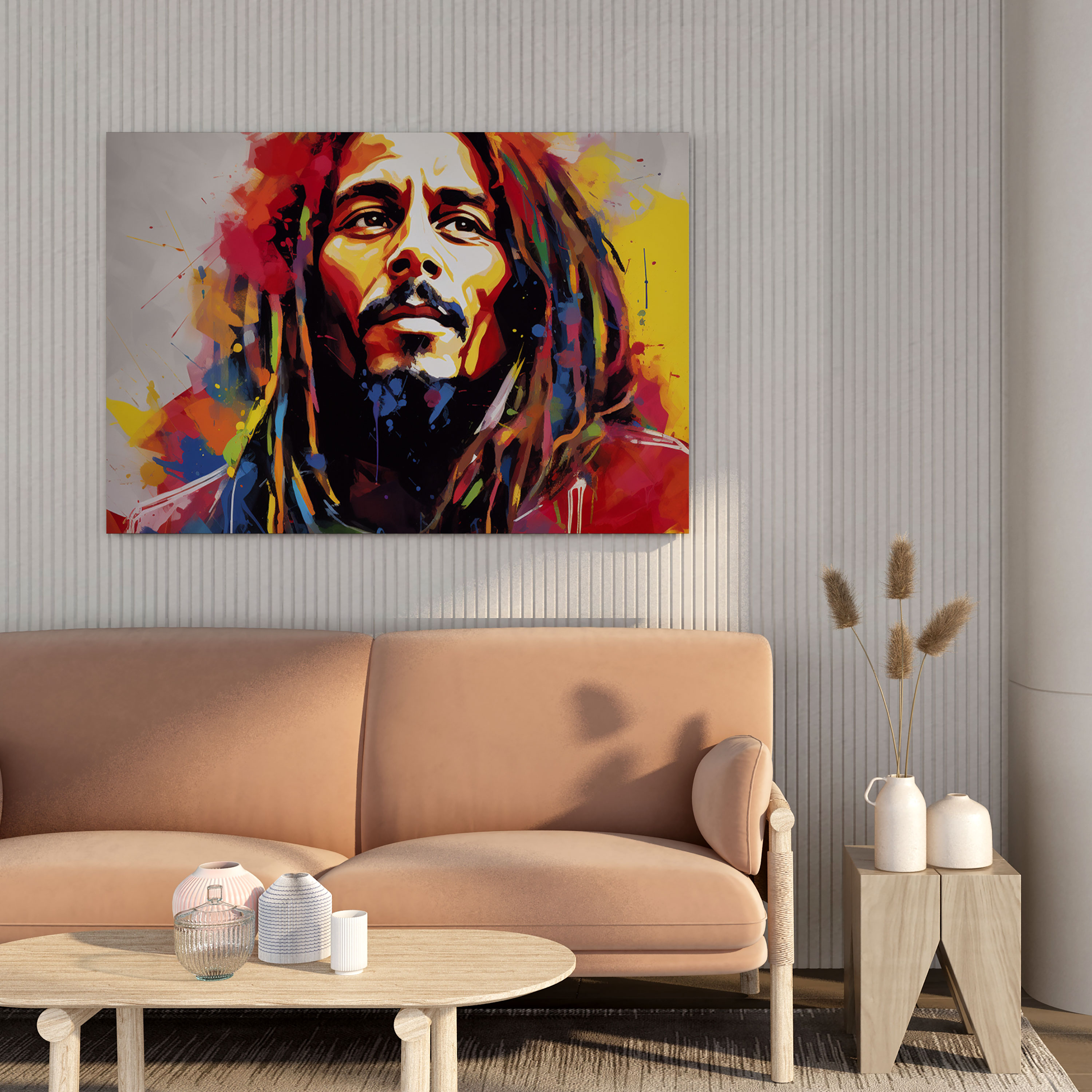 Bob Marley Kanvas Tablo - Soyut Unsurlar Pop Sanat