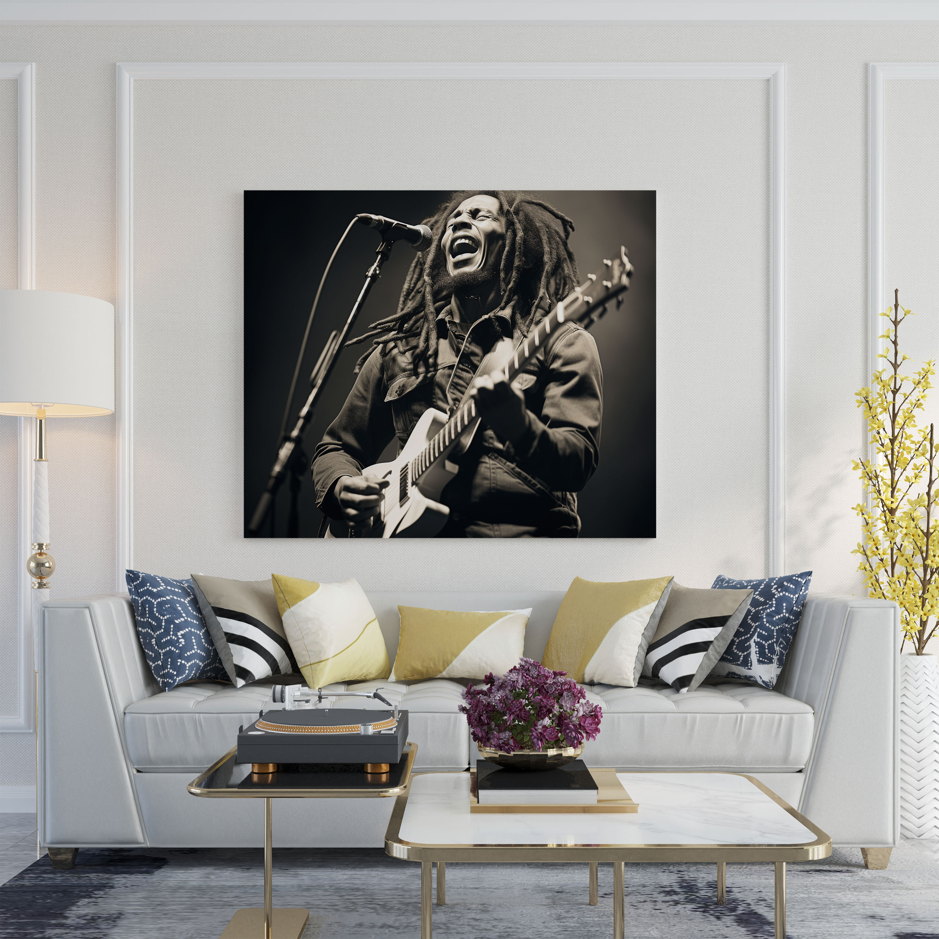 Bob Marley Wall Art - Bob Marley, Bob Marley, Black And White Photograph, Canvas Wall Art