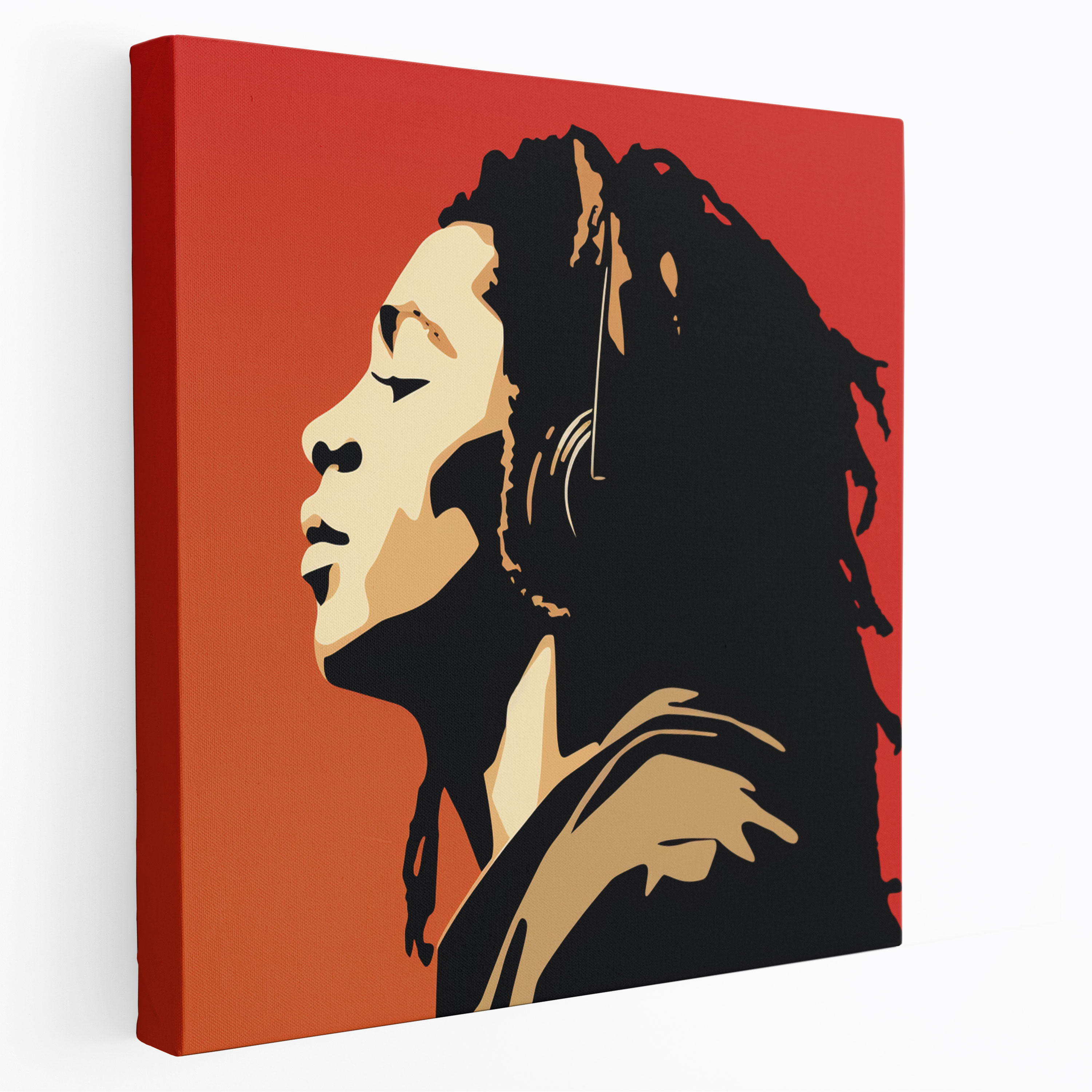 Bob Marley Canvas Wall Art - Bob Marley, Wall Art, Canvas Wall Art, Silhouette