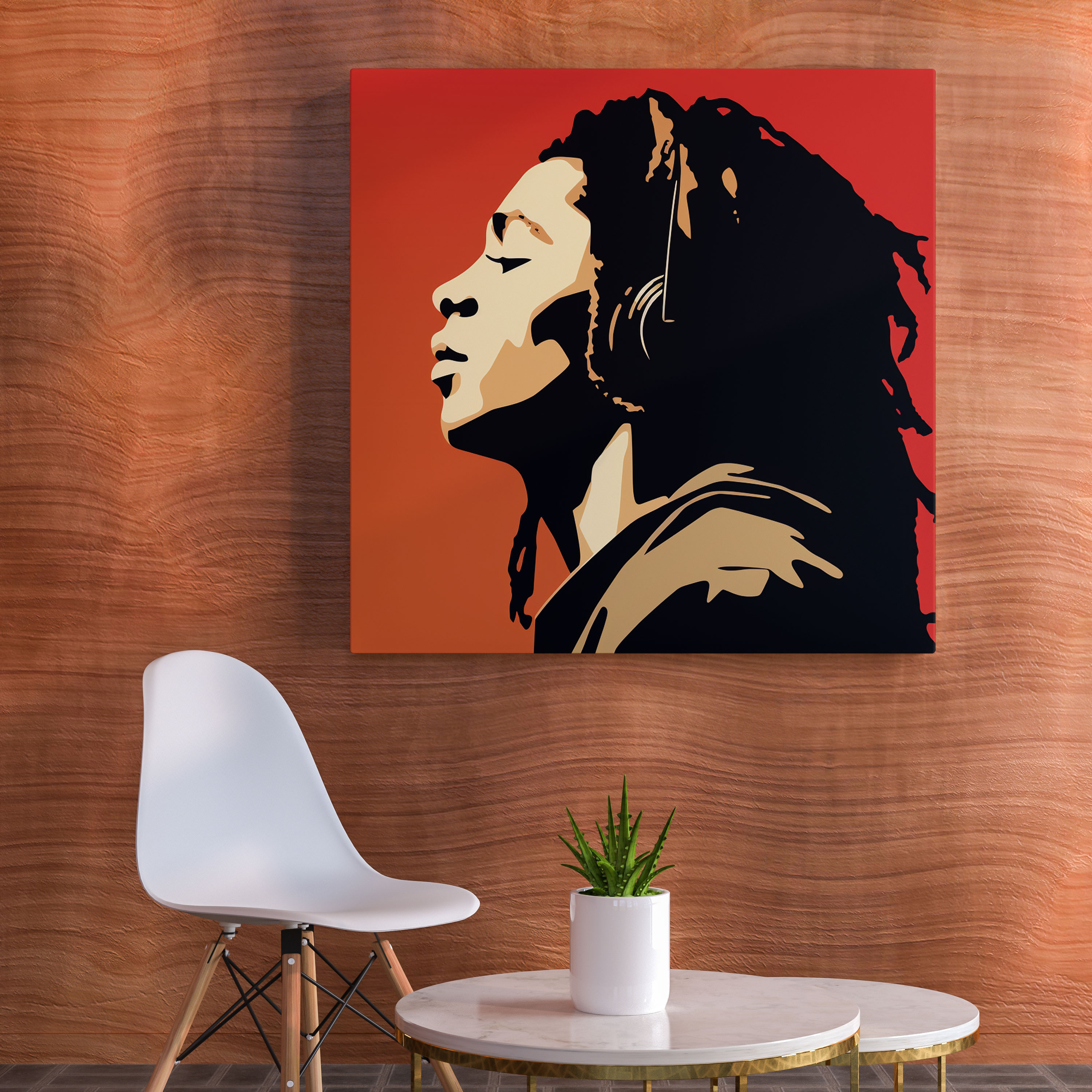 Bob Marley Canvas Wall Art - Bob Marley, Wall Art, Canvas Wall Art, Silhouette