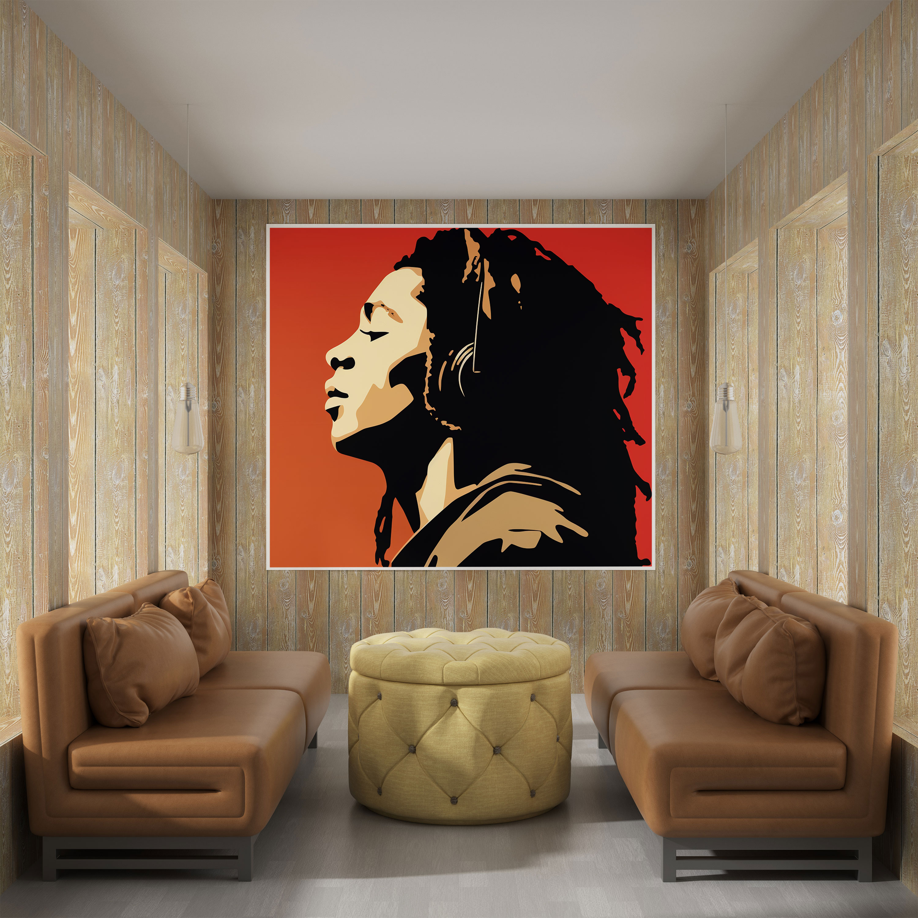 Bob Marley Canvas Wall Art - Bob Marley, Wall Art, Canvas Wall Art, Silhouette