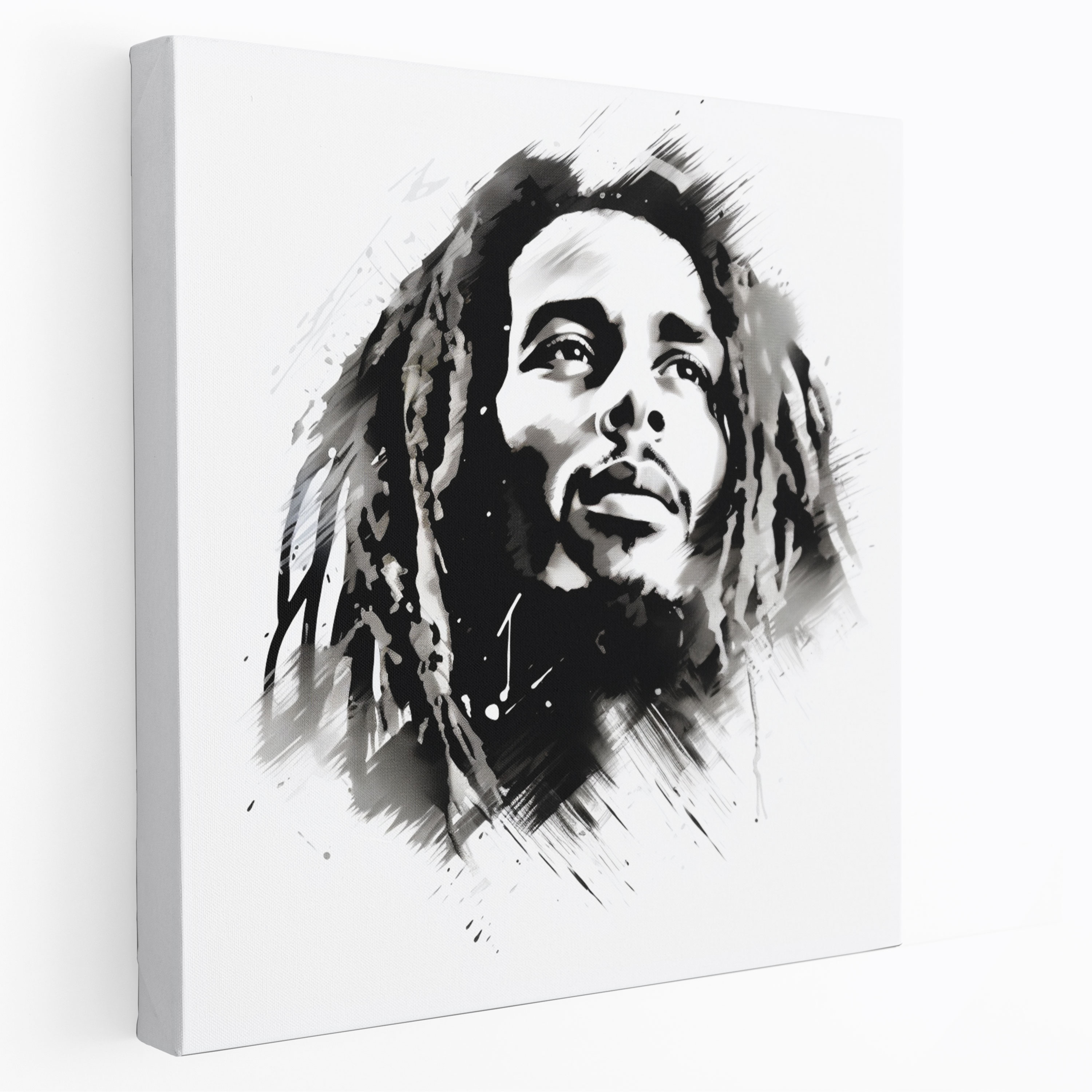 Bob Marley Minimalist Canvas Print - Bob Marley, Minimalist, Canvas Wall Art, Bob Marley