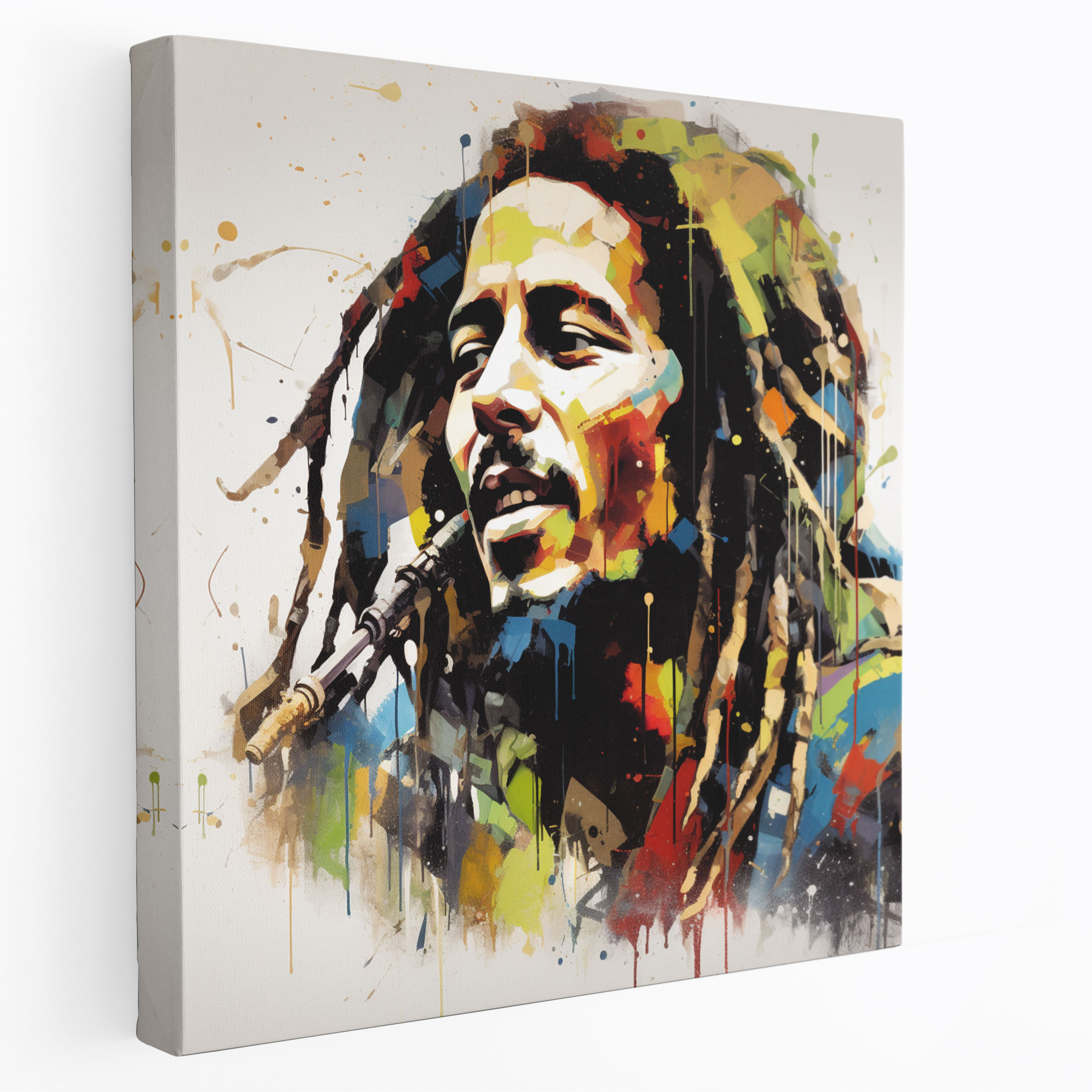 Bob Marley Collage Canvas Print - Bob Marley, Wall Decoration, Tribute, Artistic