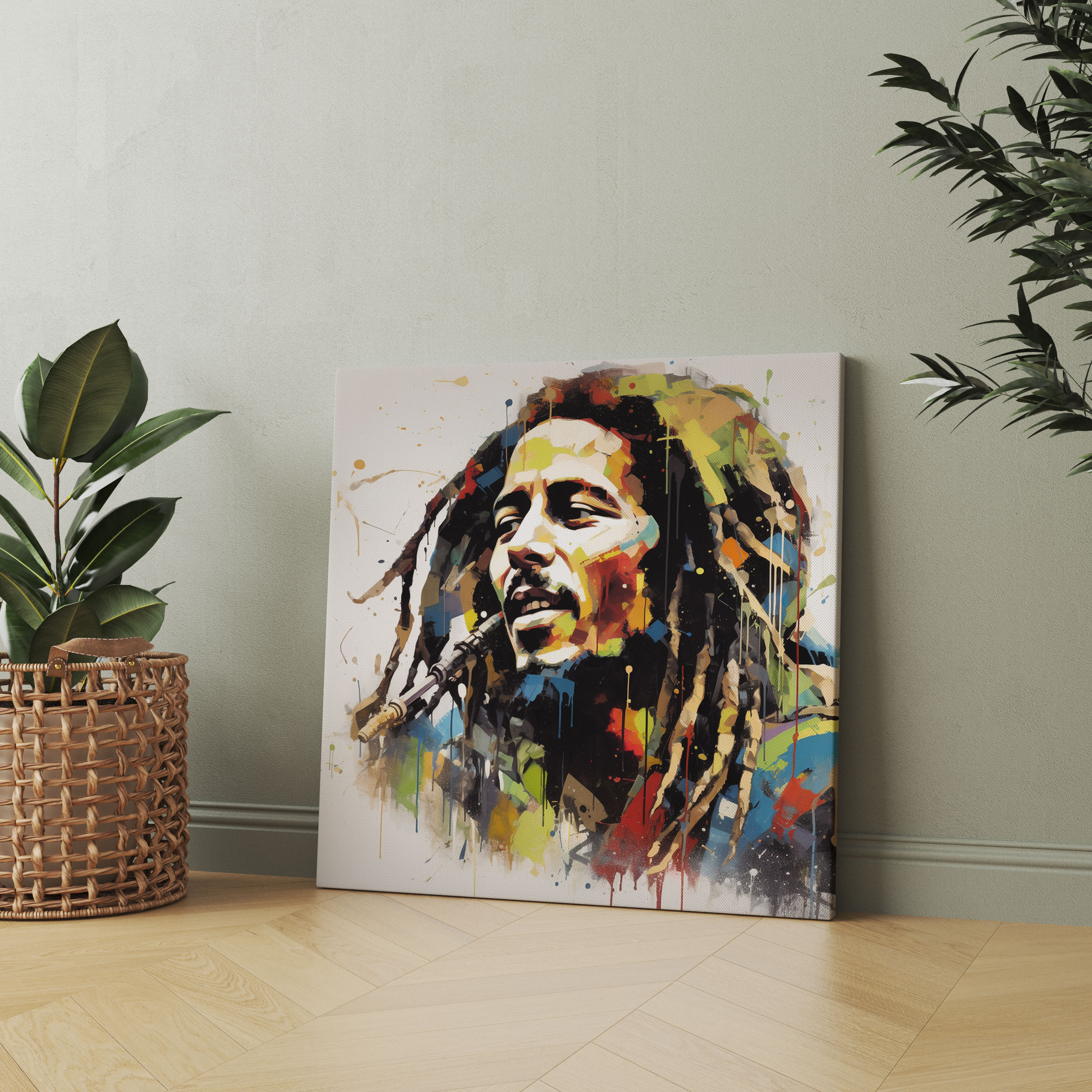 Bob Marley Collage Canvas Print - Bob Marley, Wall Decoration, Tribute, Artistic