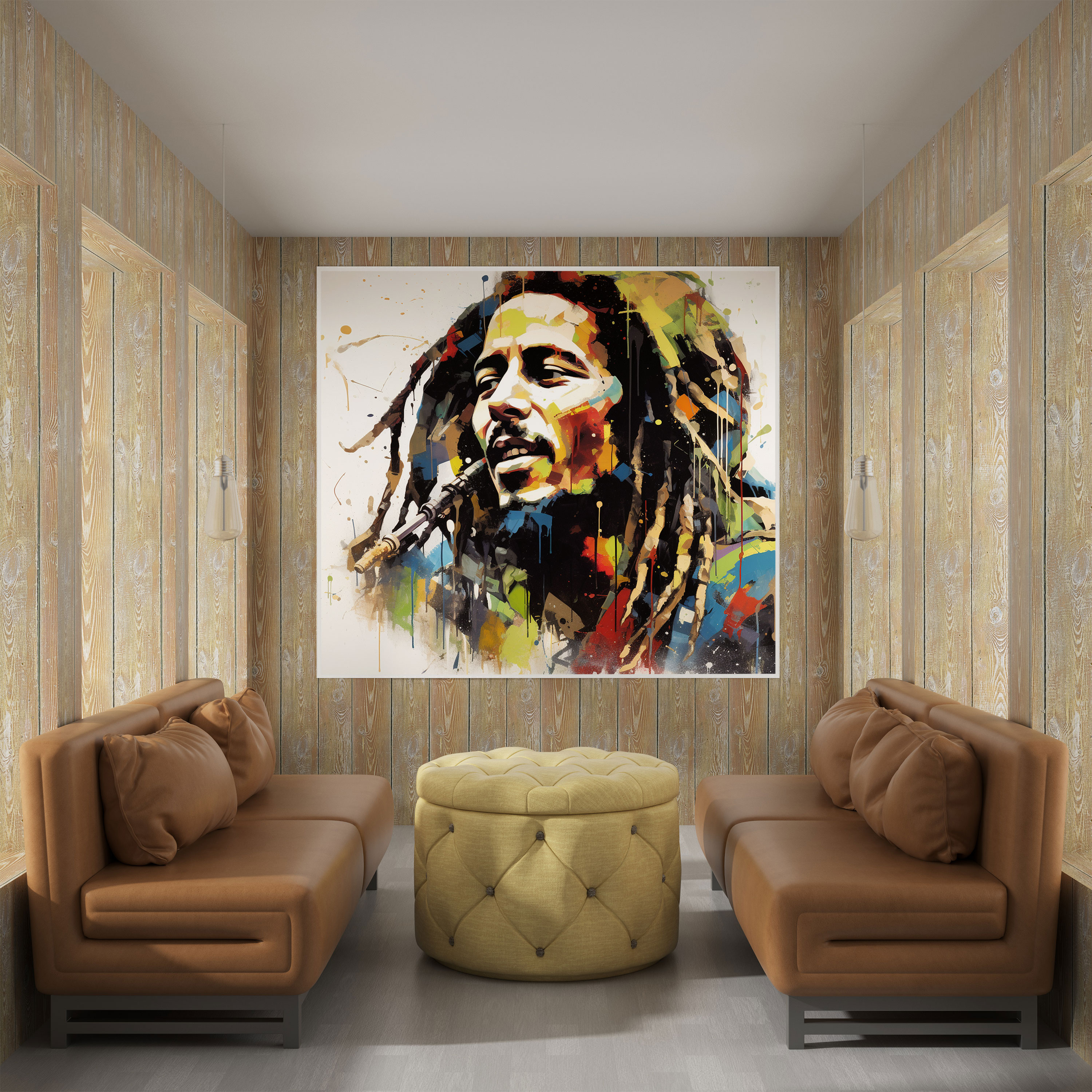 Bob Marley Collage Canvas Print - Bob Marley, Wall Decoration, Tribute, Artistic