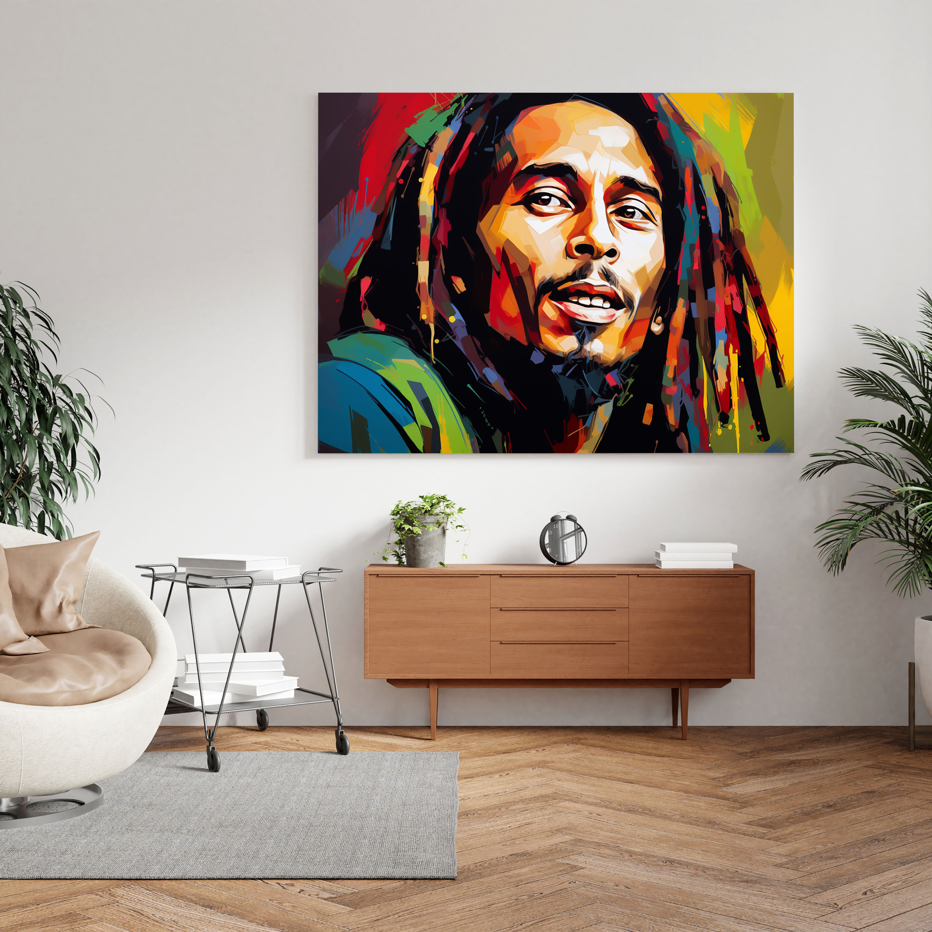Bob Marley Wall Decoration - Bob Marley, Canvas Wall Art, Canvas, Canvas Print