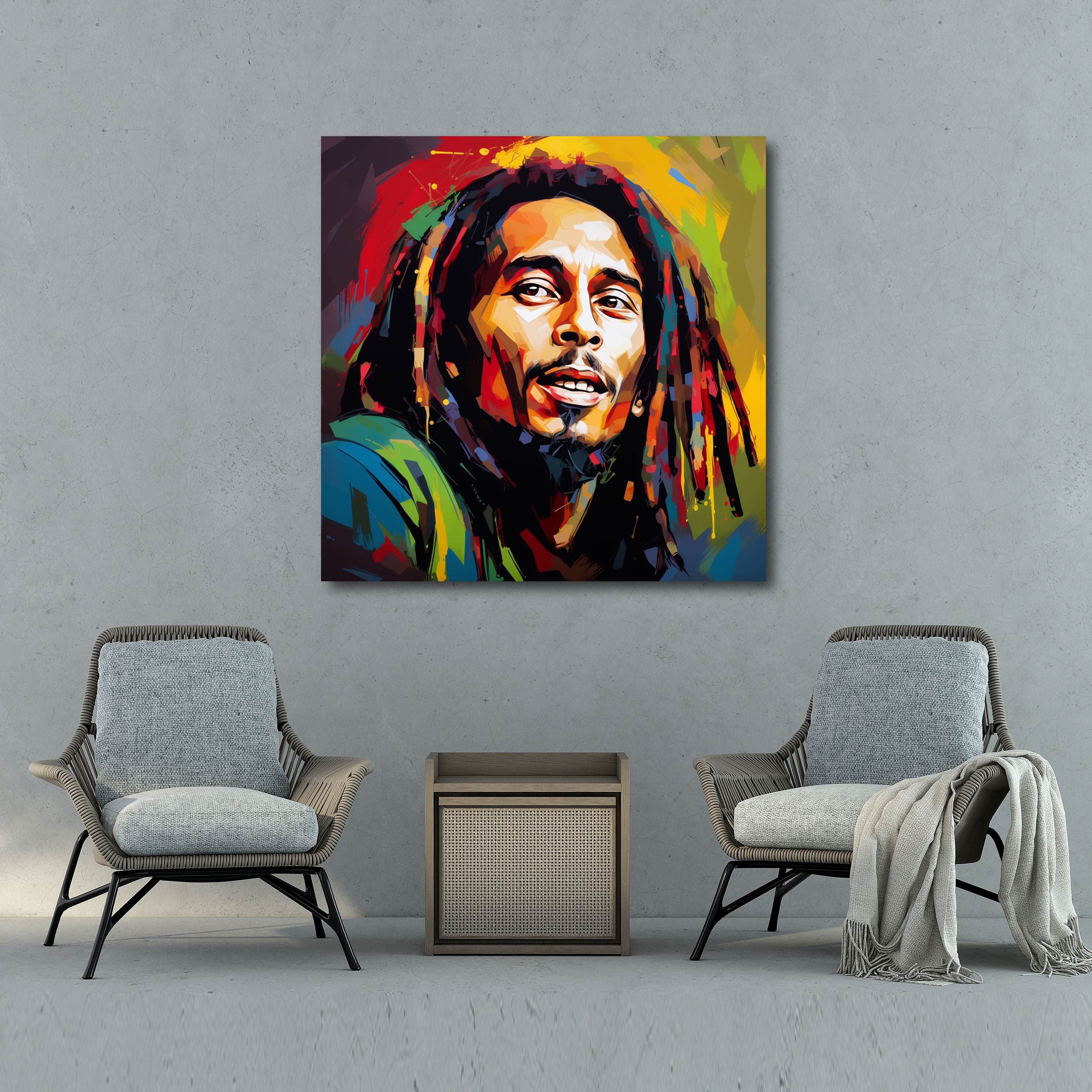 Bob Marley Wall Decoration - Bob Marley, Canvas Wall Art, Canvas, Canvas Print