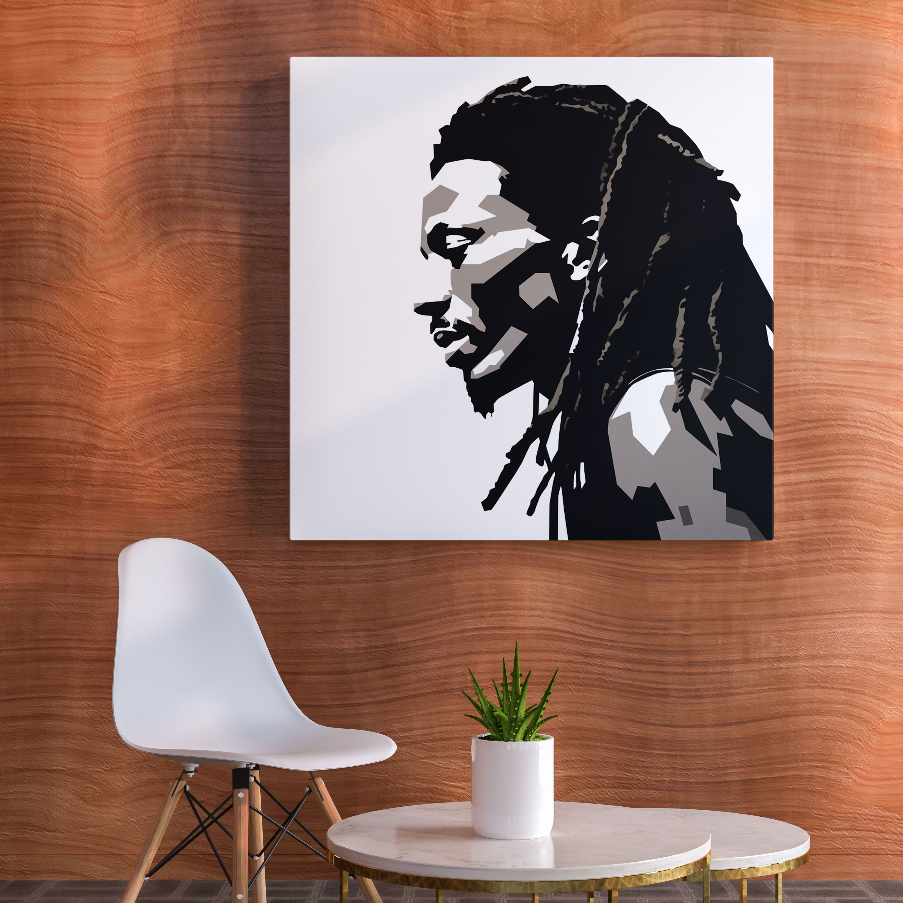 Bob Marley Canvas Art - Bob Marley, Canvas, Minimalist, Wall Art