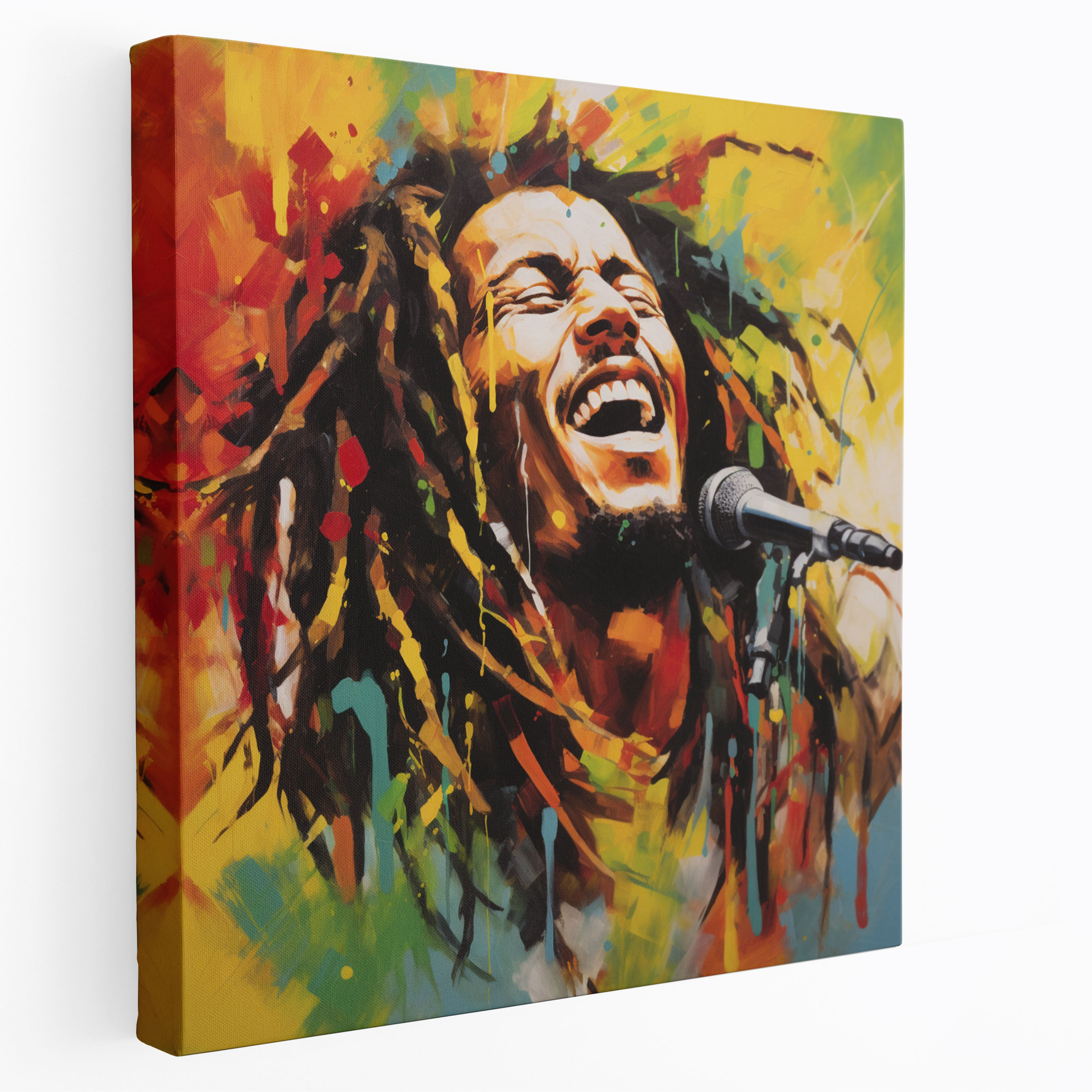 Bob Marley Wall Decoration - Bob Marley, Positive Energy, Canvas, Home Decoration