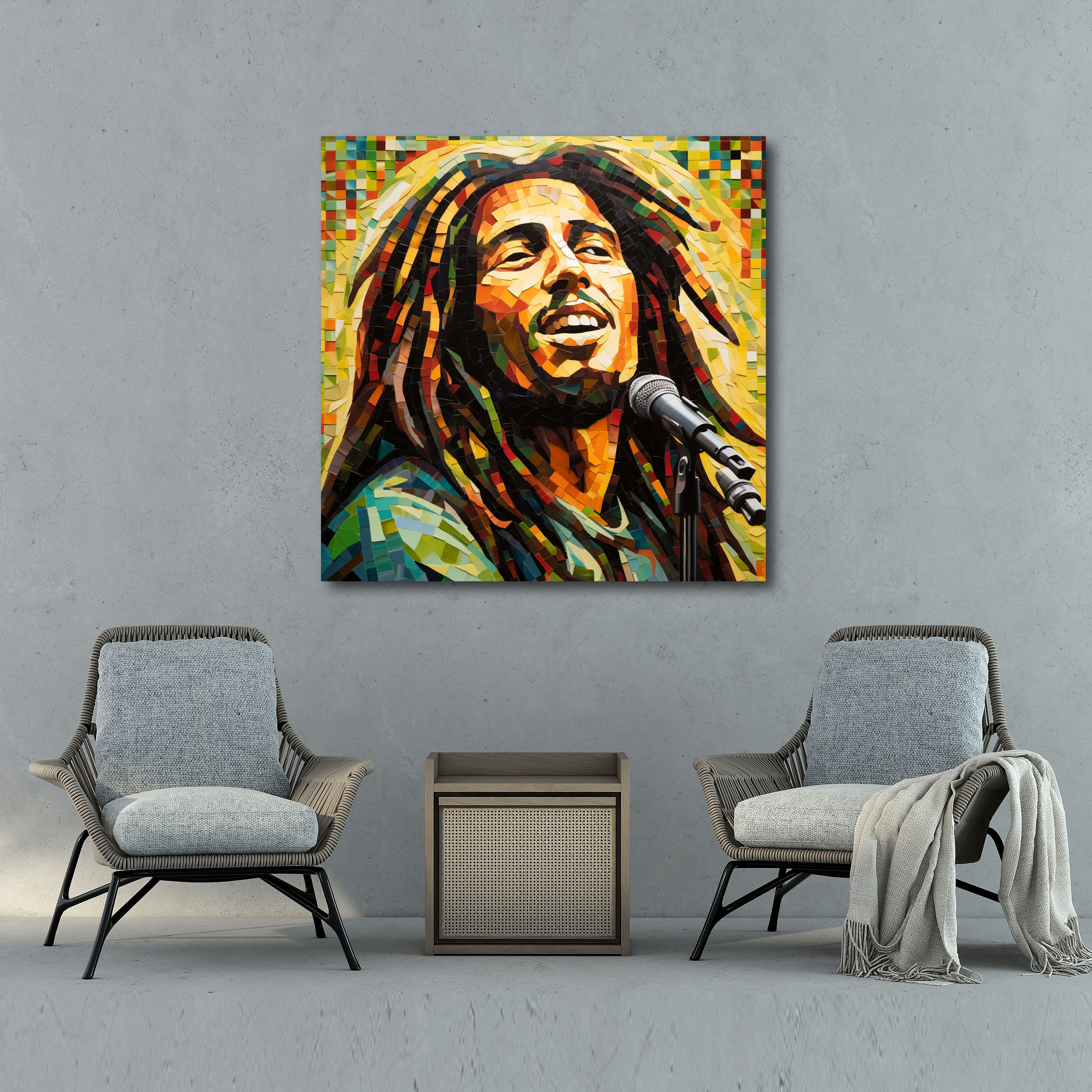 Bob Marley Wall Art - Bob Marley, Wall Decoration, Canvas, Canvas Print