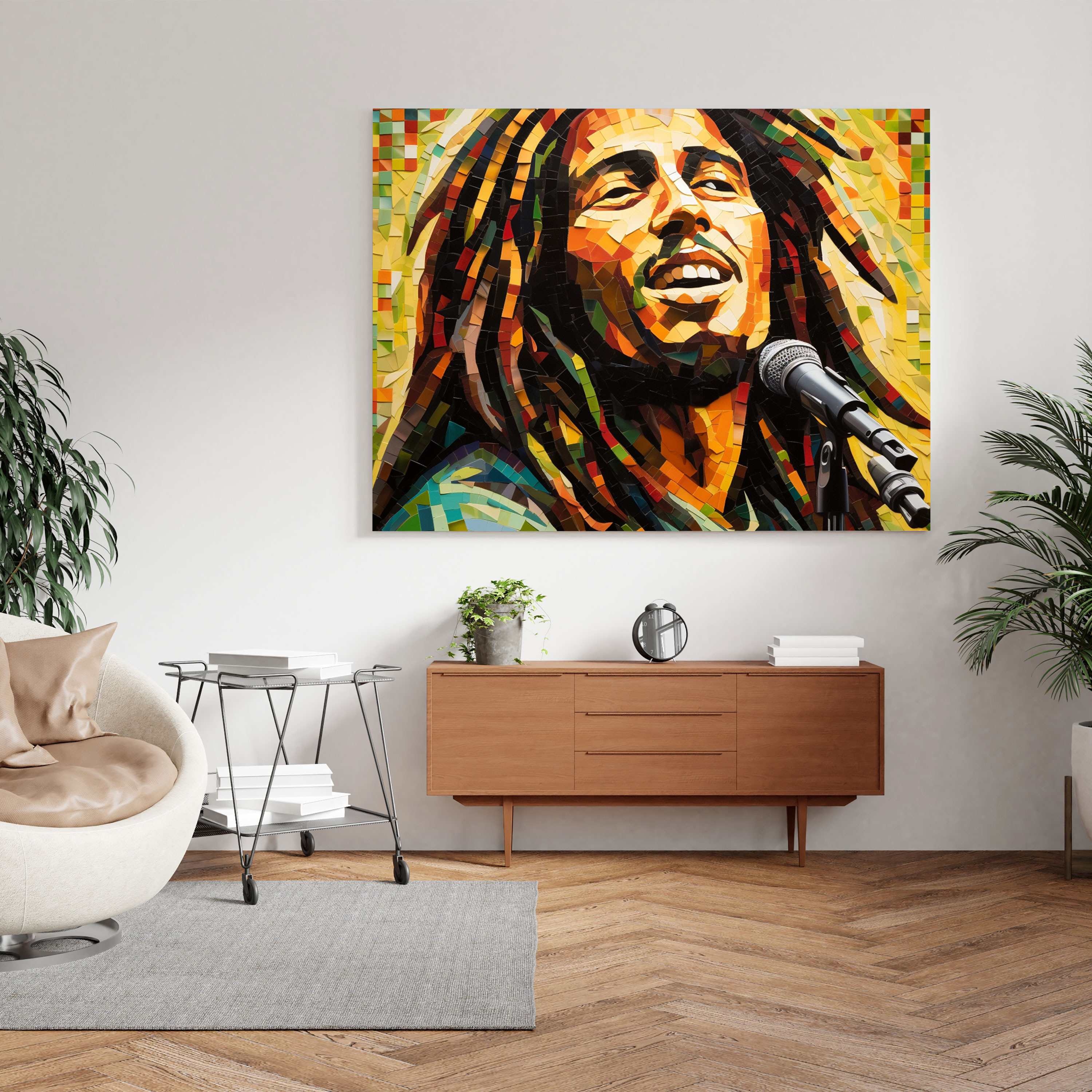Bob Marley Wall Art - Bob Marley, Wall Decoration, Canvas, Canvas Print
