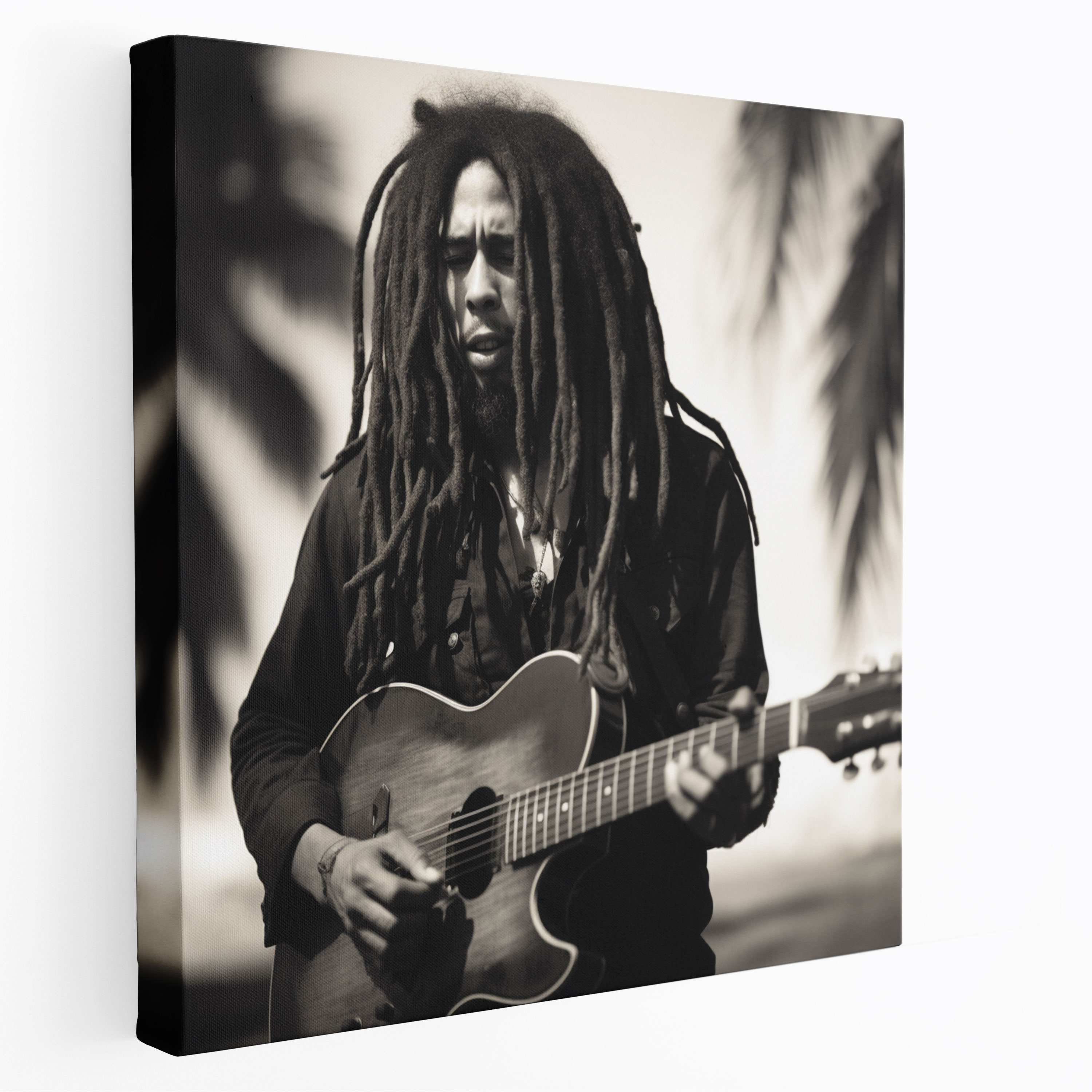 Bob Marley Duvar Sanatı - Zamansız Siyah Beyaz Fotoğraf - Bob Marley Kanvas Tablo Duvar Dekorasyonu